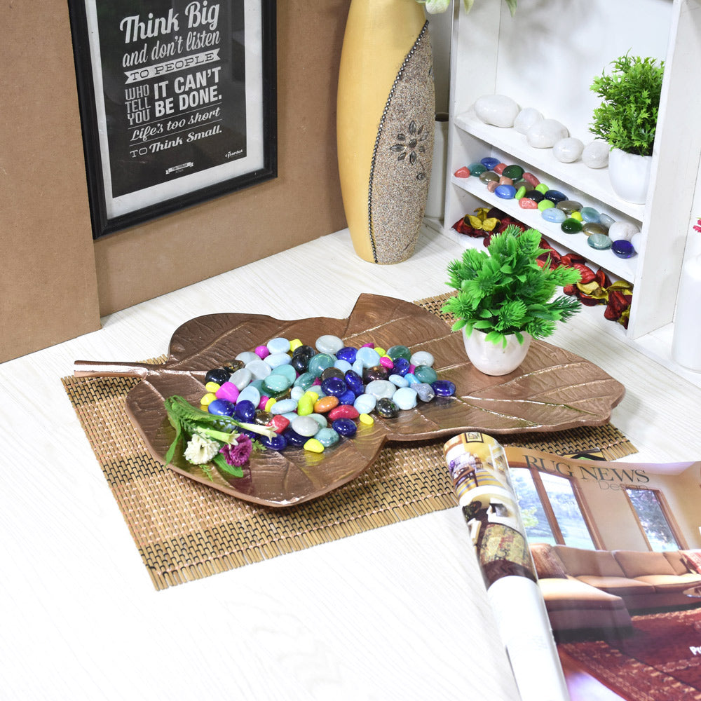 Foliage Aluminium Decorative Tray