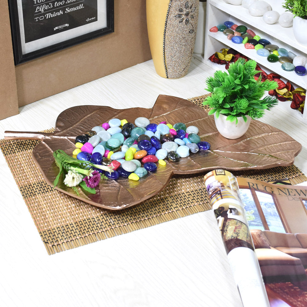 Foliage Aluminium Decorative Tray