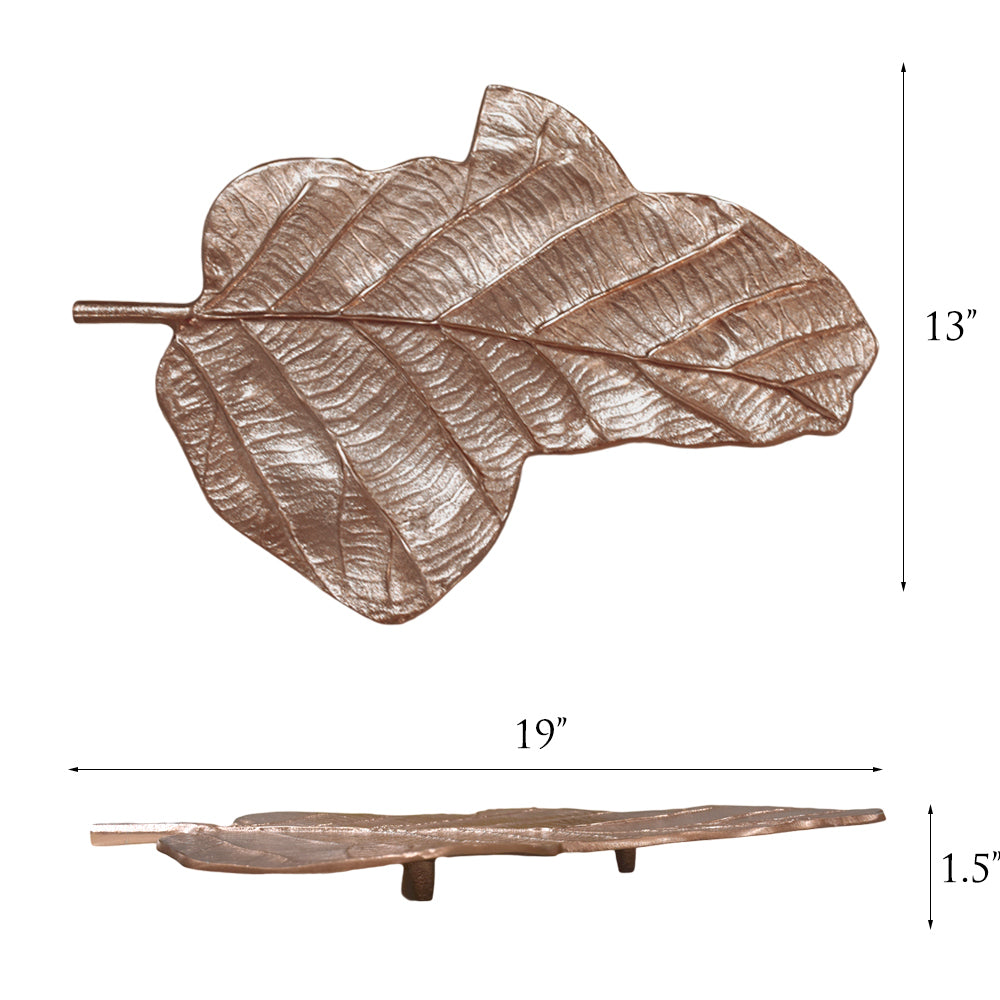 Foliage Aluminium Decorative Tray