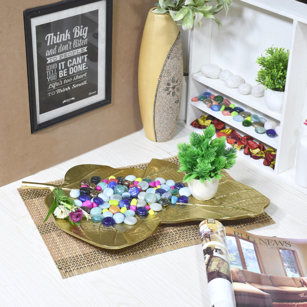 Foliage Aluminium Decorative Tray