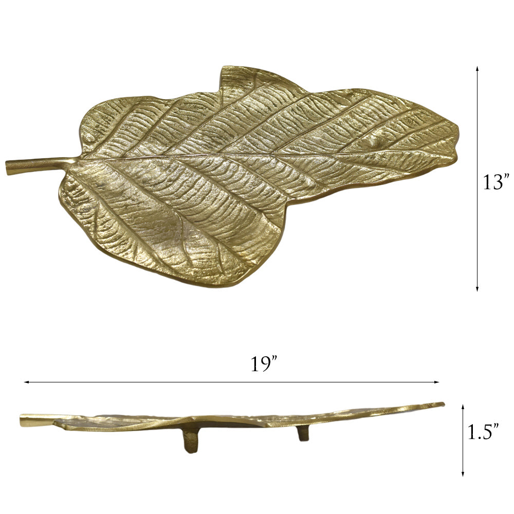 Foliage Aluminium Decorative Tray