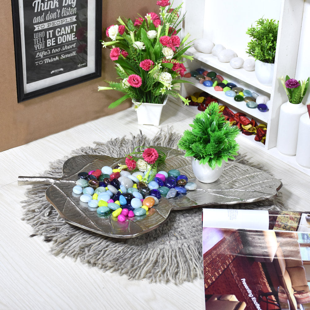 Foliage Aluminium Decorative Tray