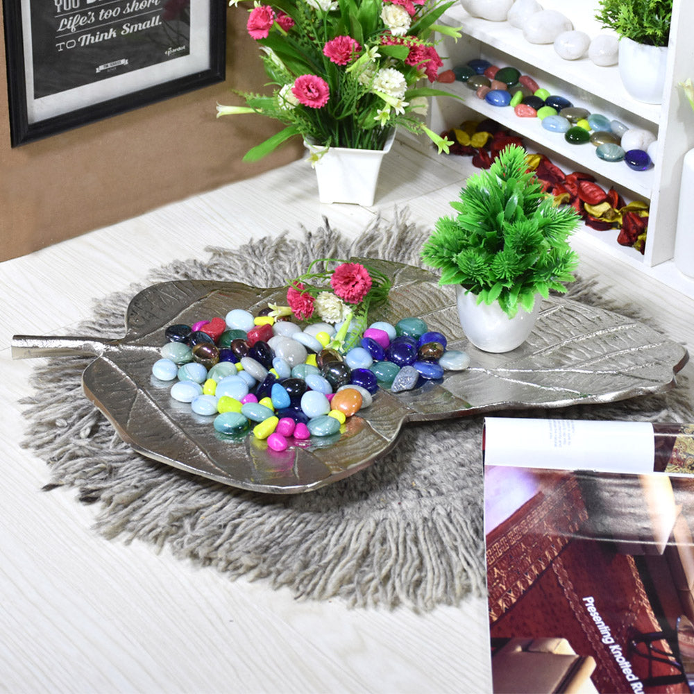 Foliage Aluminium Decorative Tray