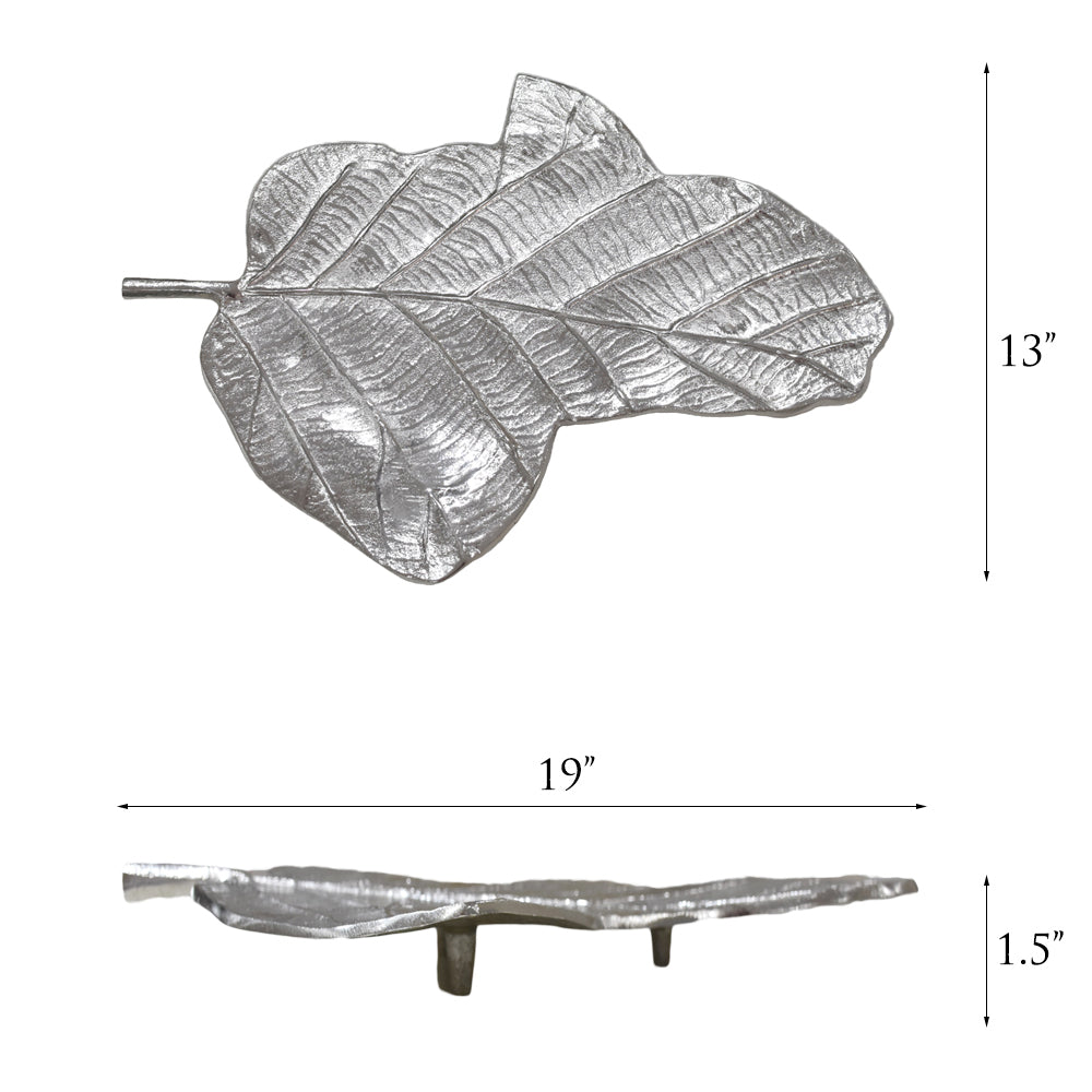 Foliage Aluminium Decorative Tray