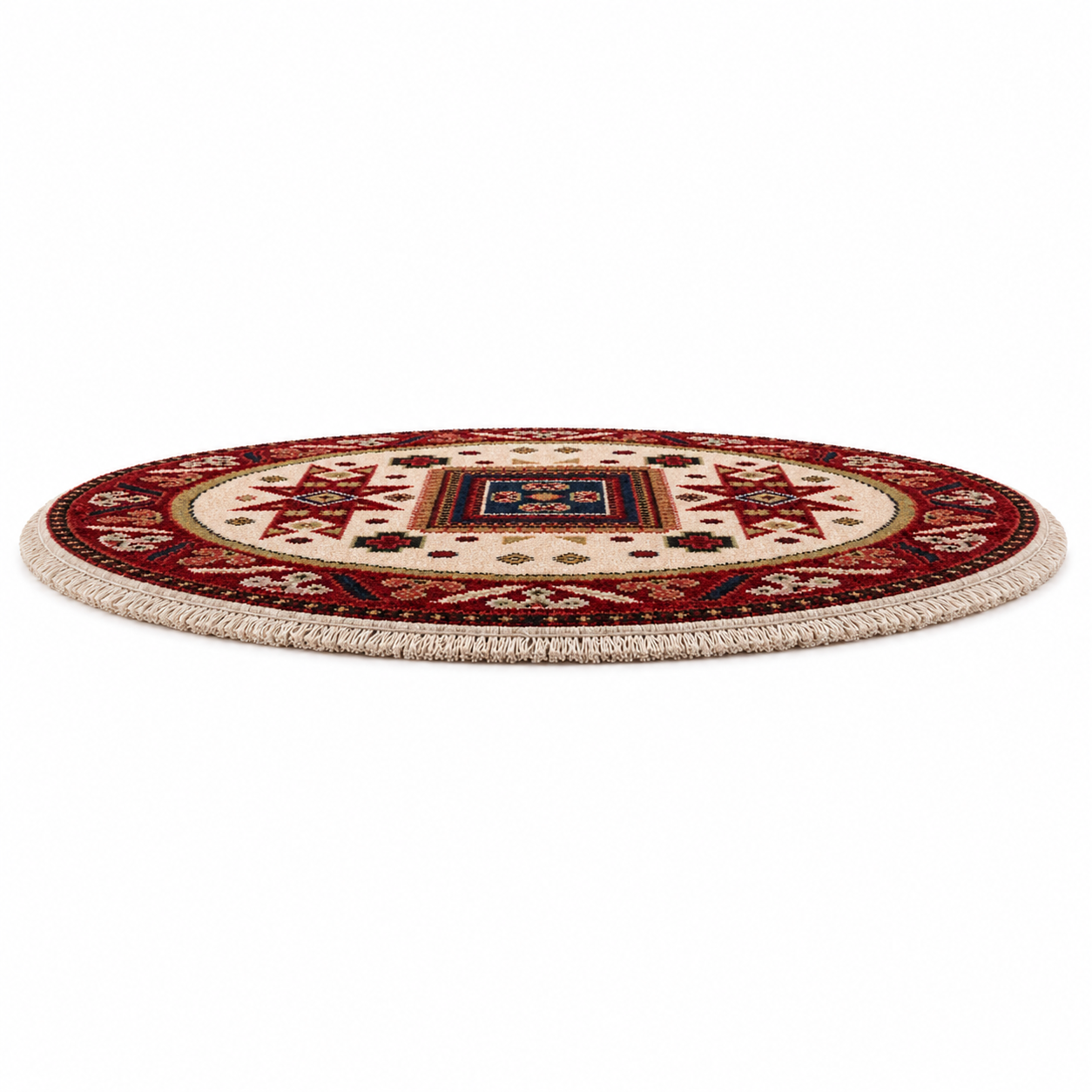 Rudrakshi Hand Knotted Afghan Kazak Rug