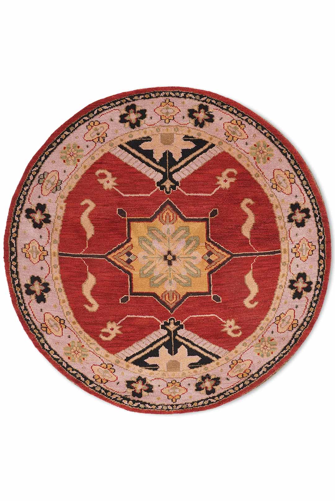 Pankaja Hand Knotted Afghan Wool & Silk Kazak Rug