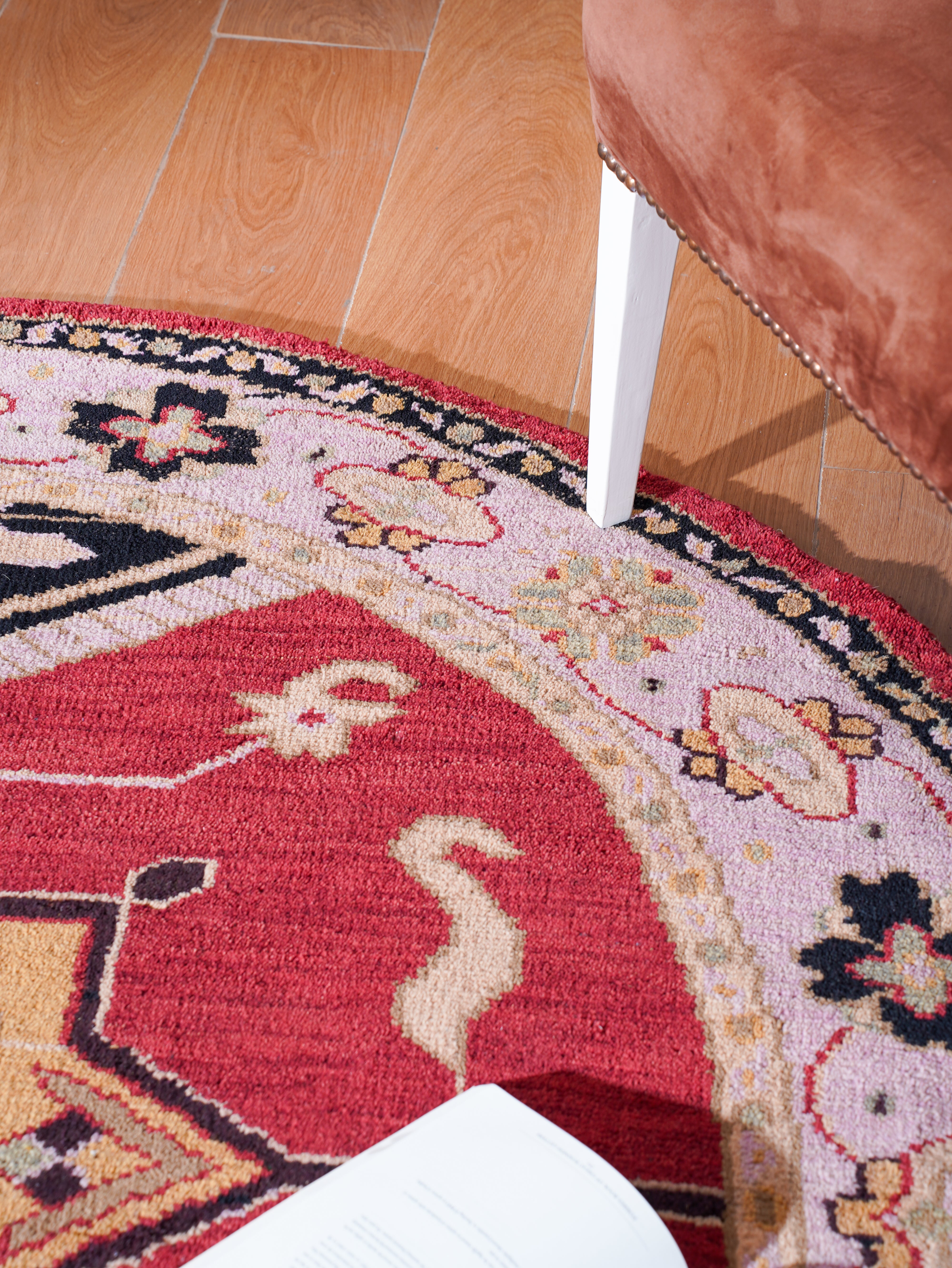 Pankaja Hand Knotted Afghan Wool & Silk Kazak Rug