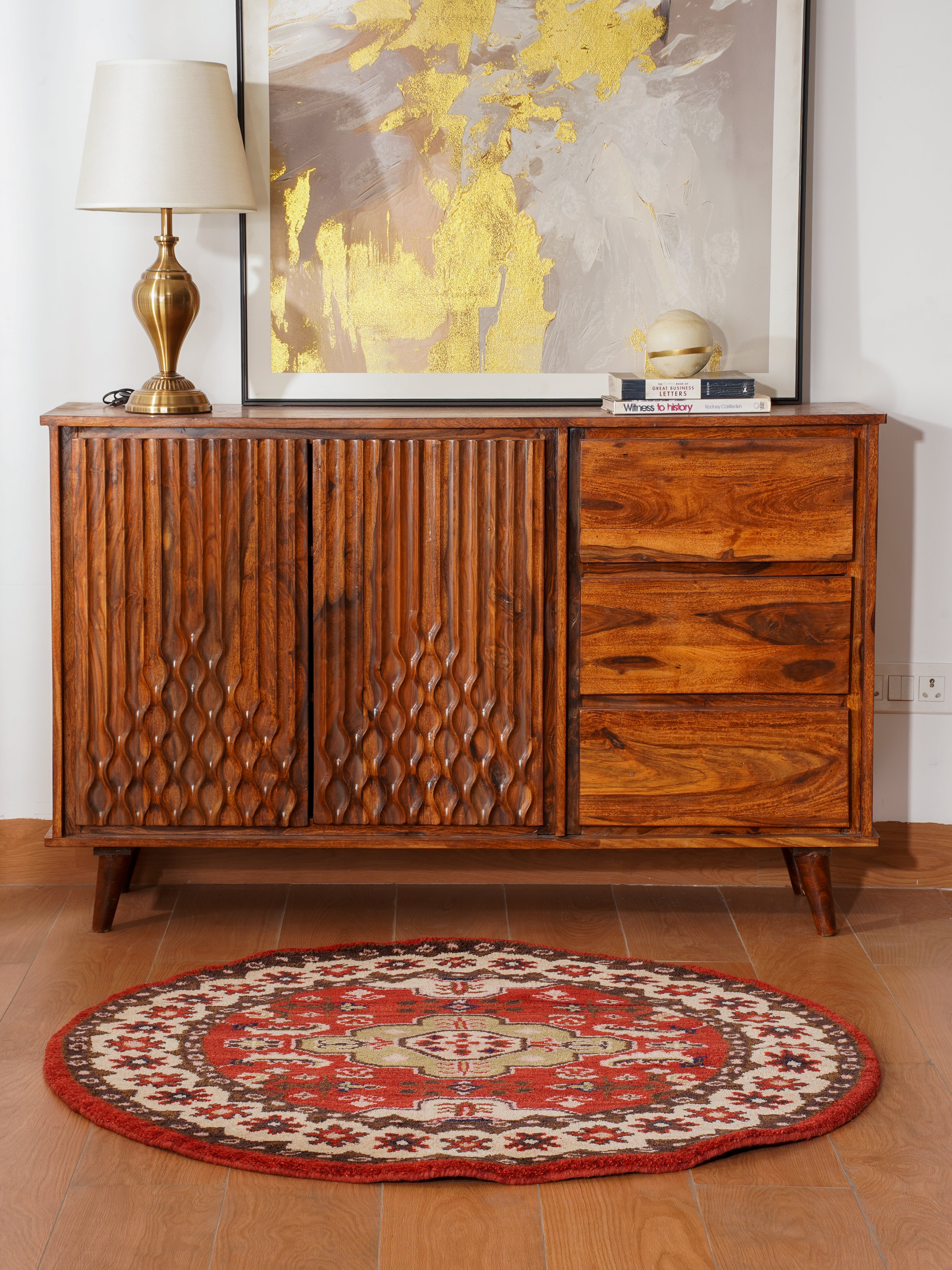 Nirjhar Hand Knotted Afghan Wool & Silk Rug