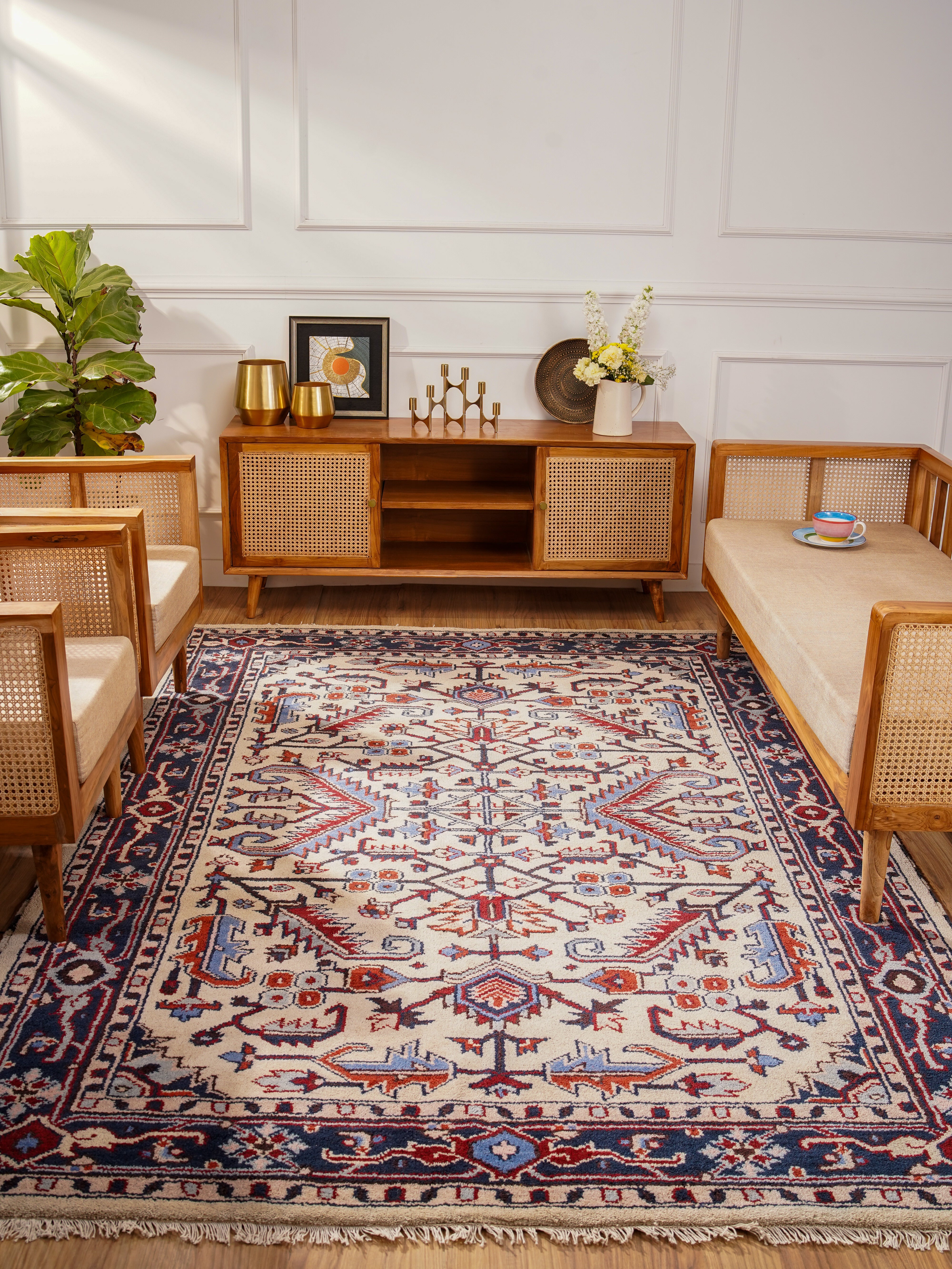 Zivar Afghan Hand Knotted Oriental Rug