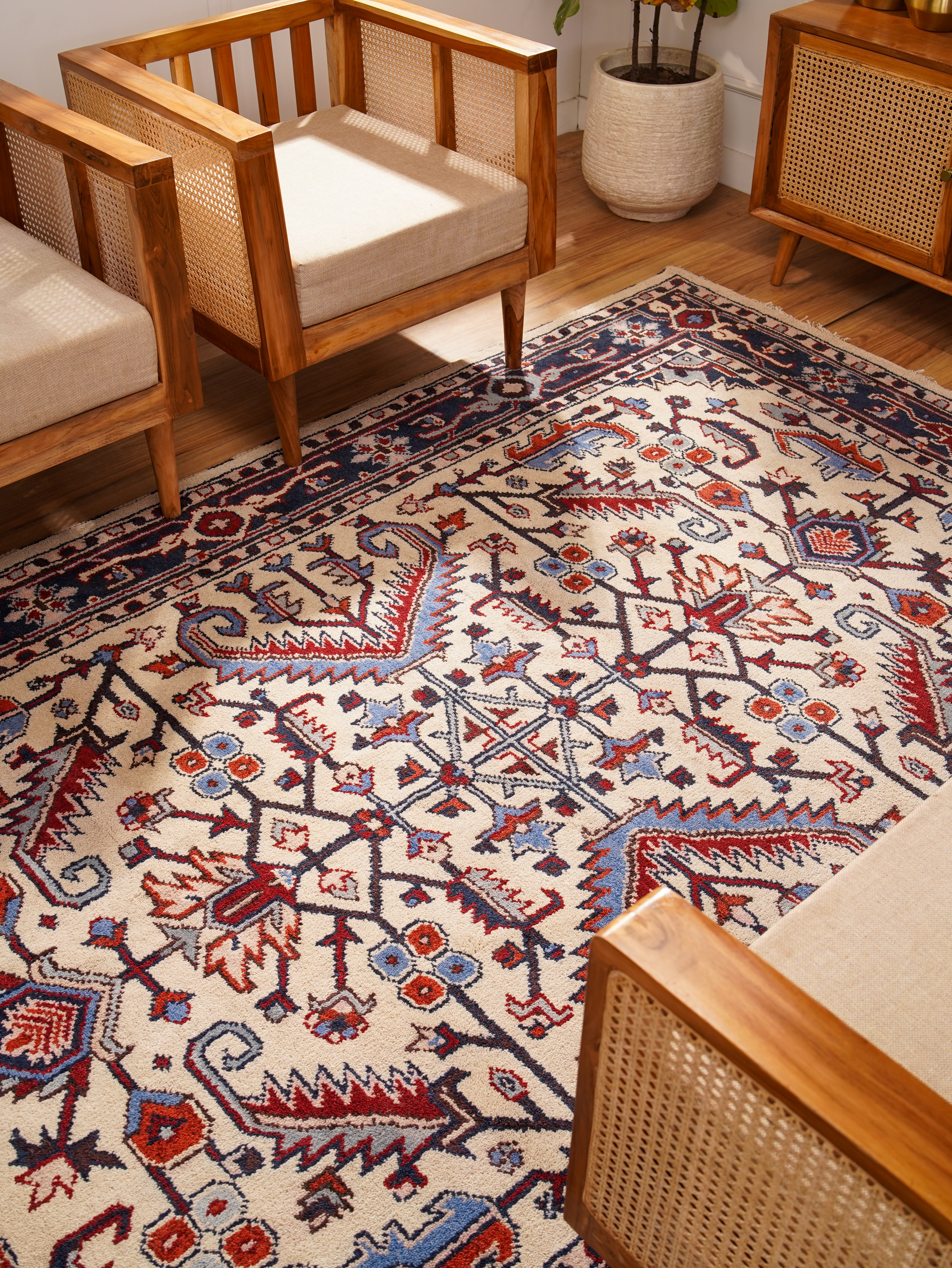 Zivar Afghan Hand Knotted Oriental Rug