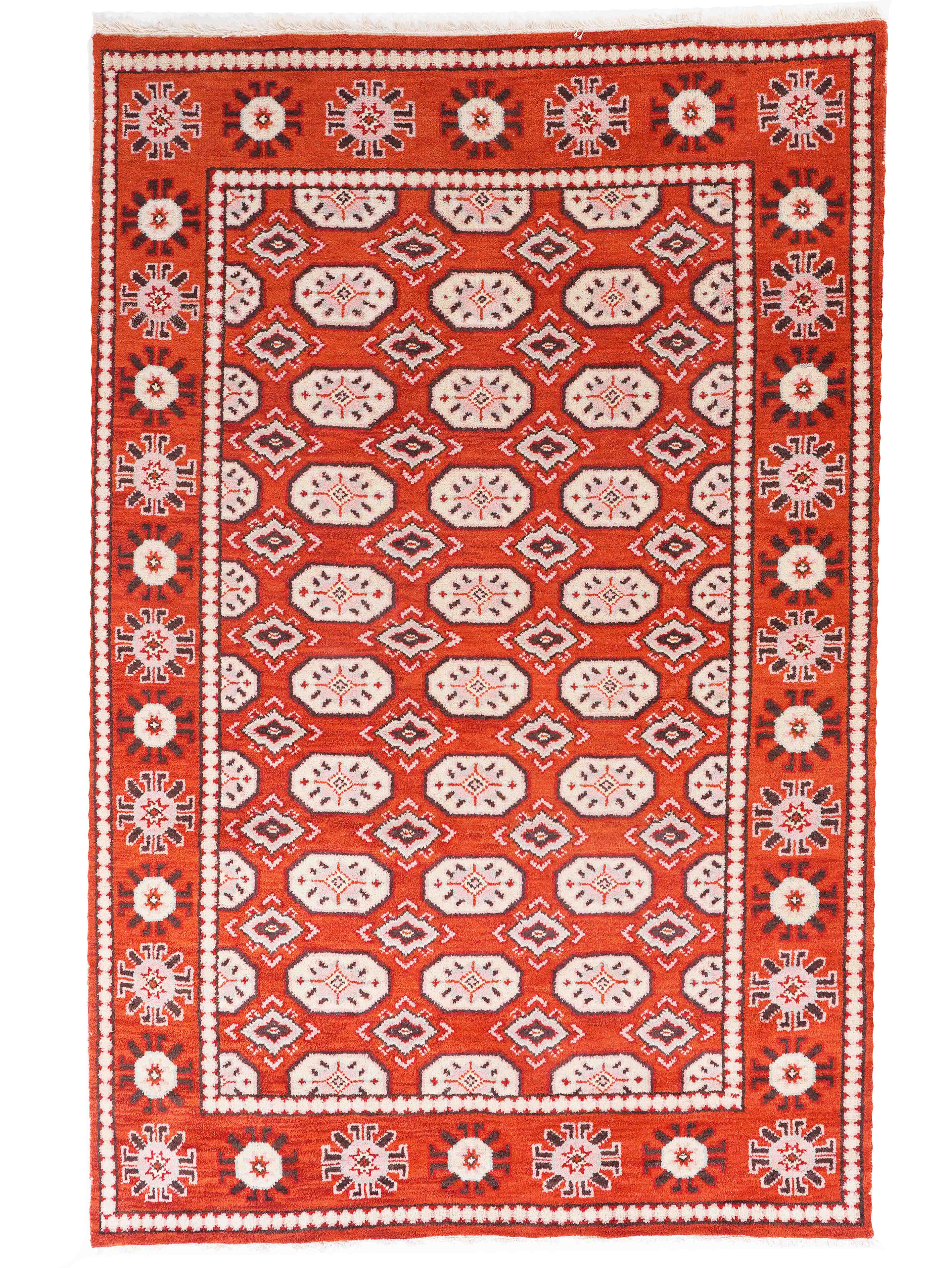 Manjari Hand Knotted Afghan Silk And Wool Area Rug