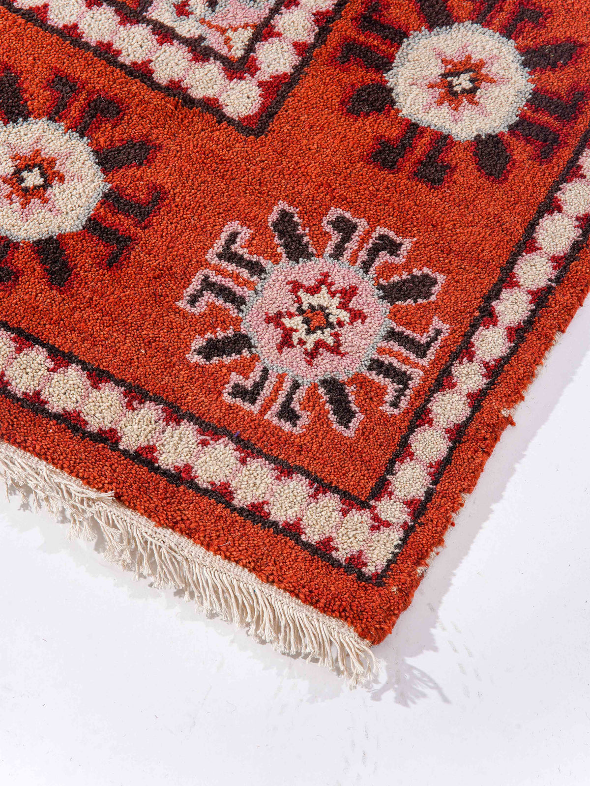 Manjari Hand Knotted Afghan Silk And Wool Area Rug