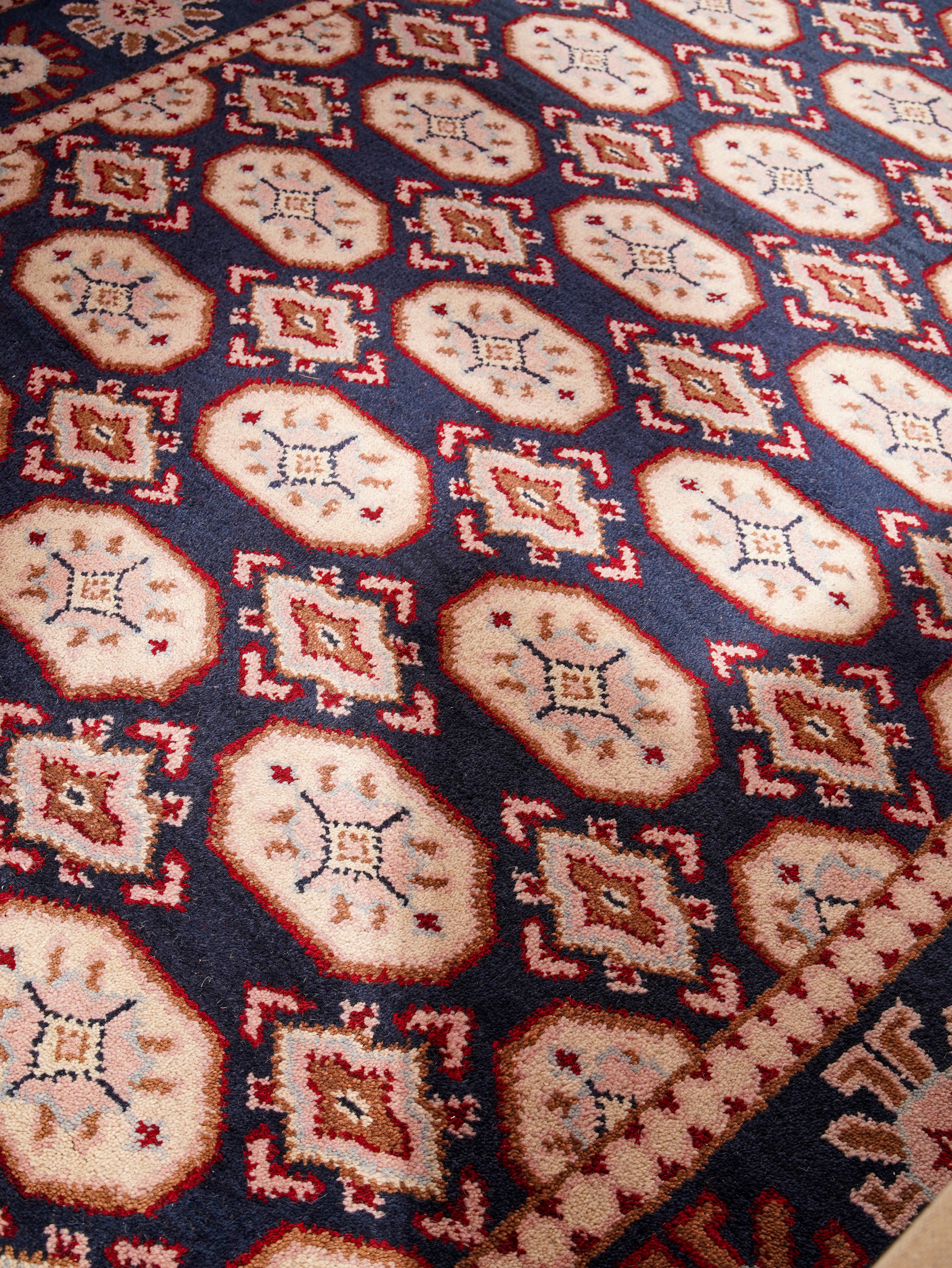 Manjari Hand Knotted Afghan Silk And Wool Area Rug