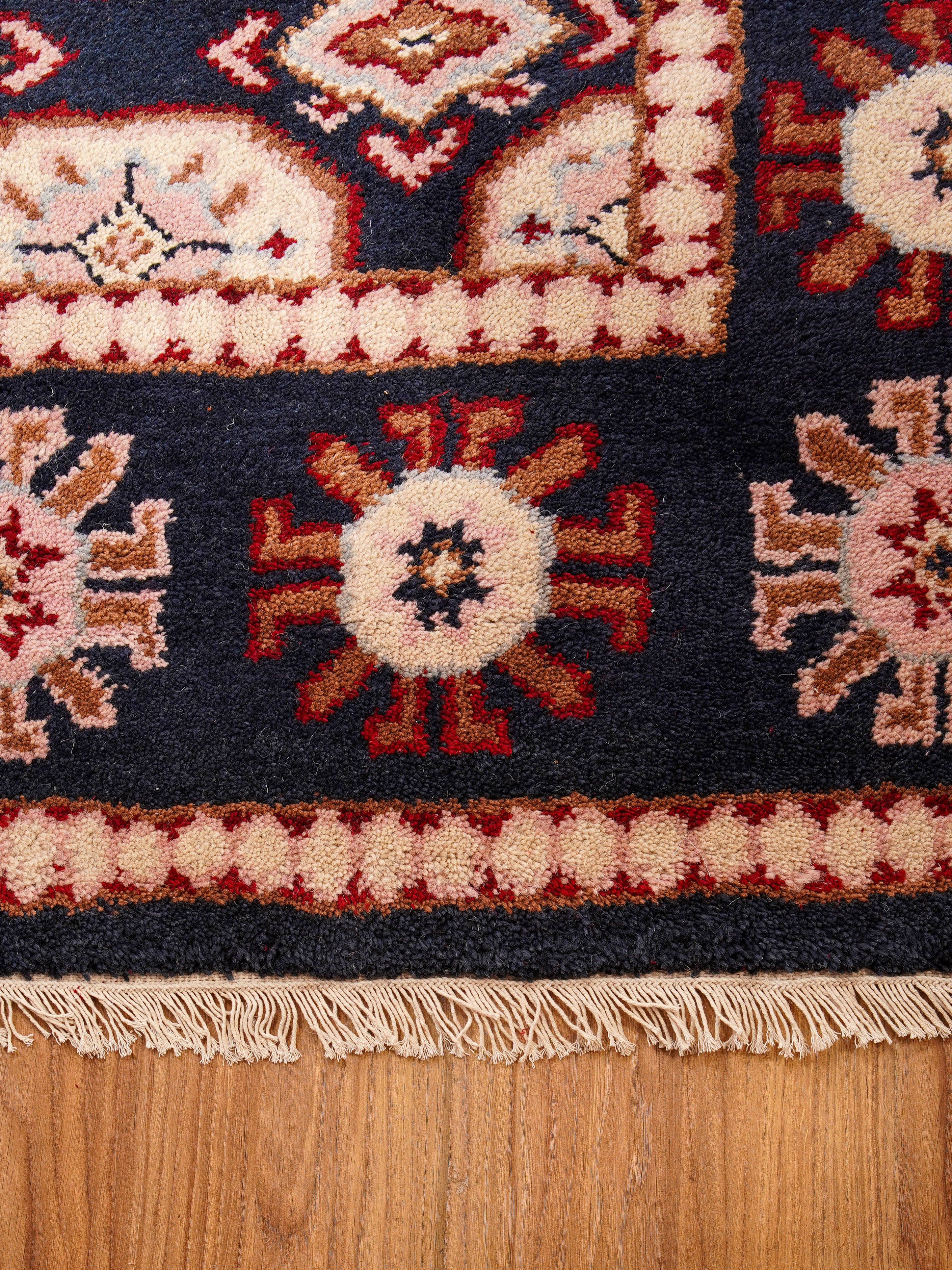 Manjari Hand Knotted Afghan Silk And Wool Area Rug