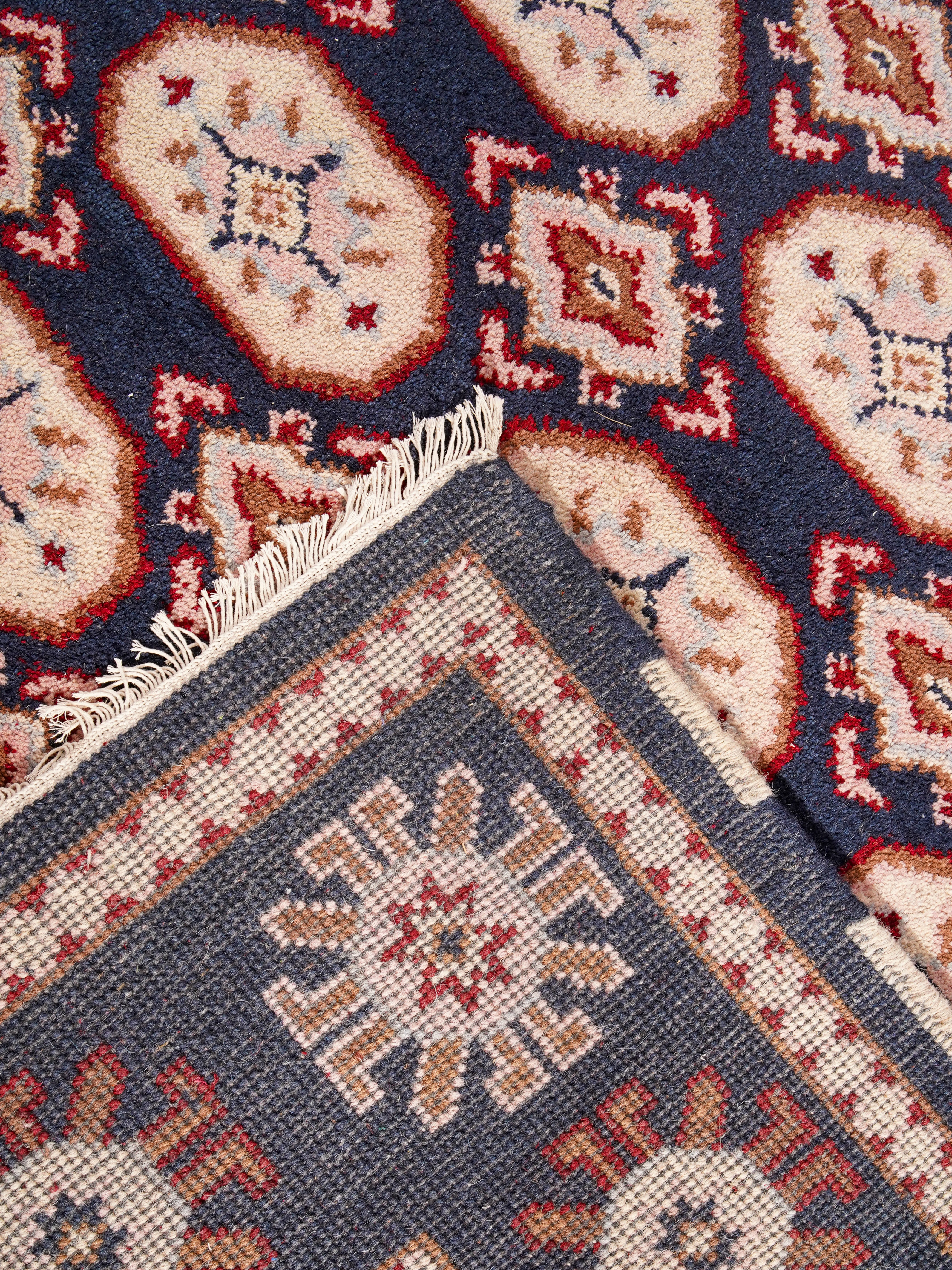Manjari Hand Knotted Afghan Silk And Wool Area Rug