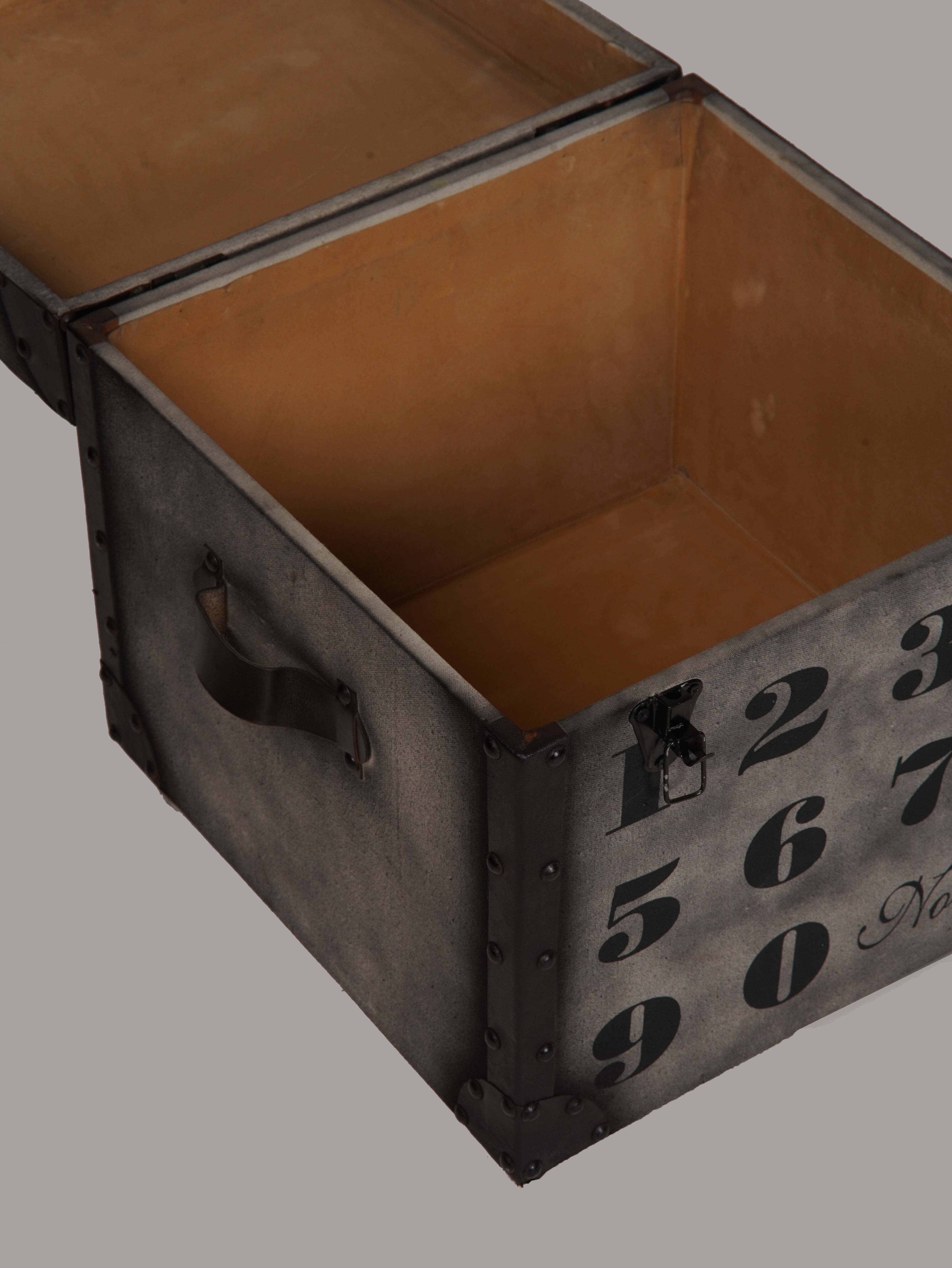 Hidden storage compartment inside trunk-style ottoman