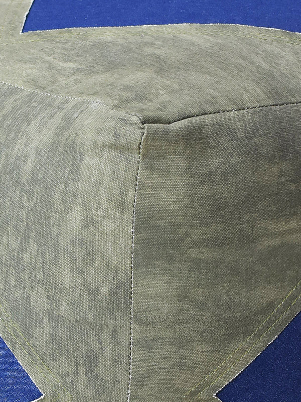 Verde Diamond Canvas Pouf
