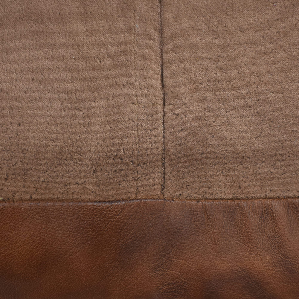 Handmade Buffalo Leather Pouf – Multiple Sizes & Colors | Round or Square | Filled