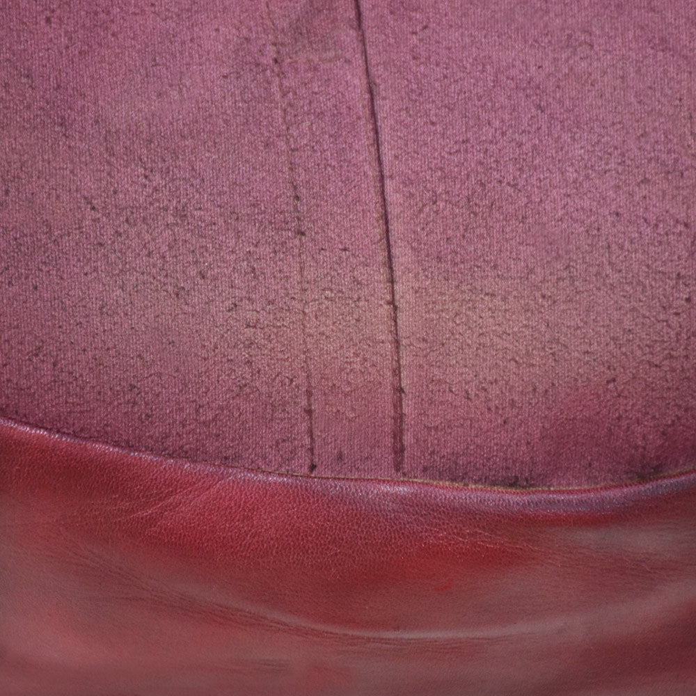 Handmade Buffalo Leather Pouf – Multiple Sizes & Colors | Round or Square | Filled