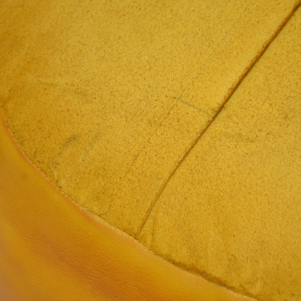 Handmade Buffalo Leather Pouf – Multiple Sizes & Colors | Round or Square | Filled