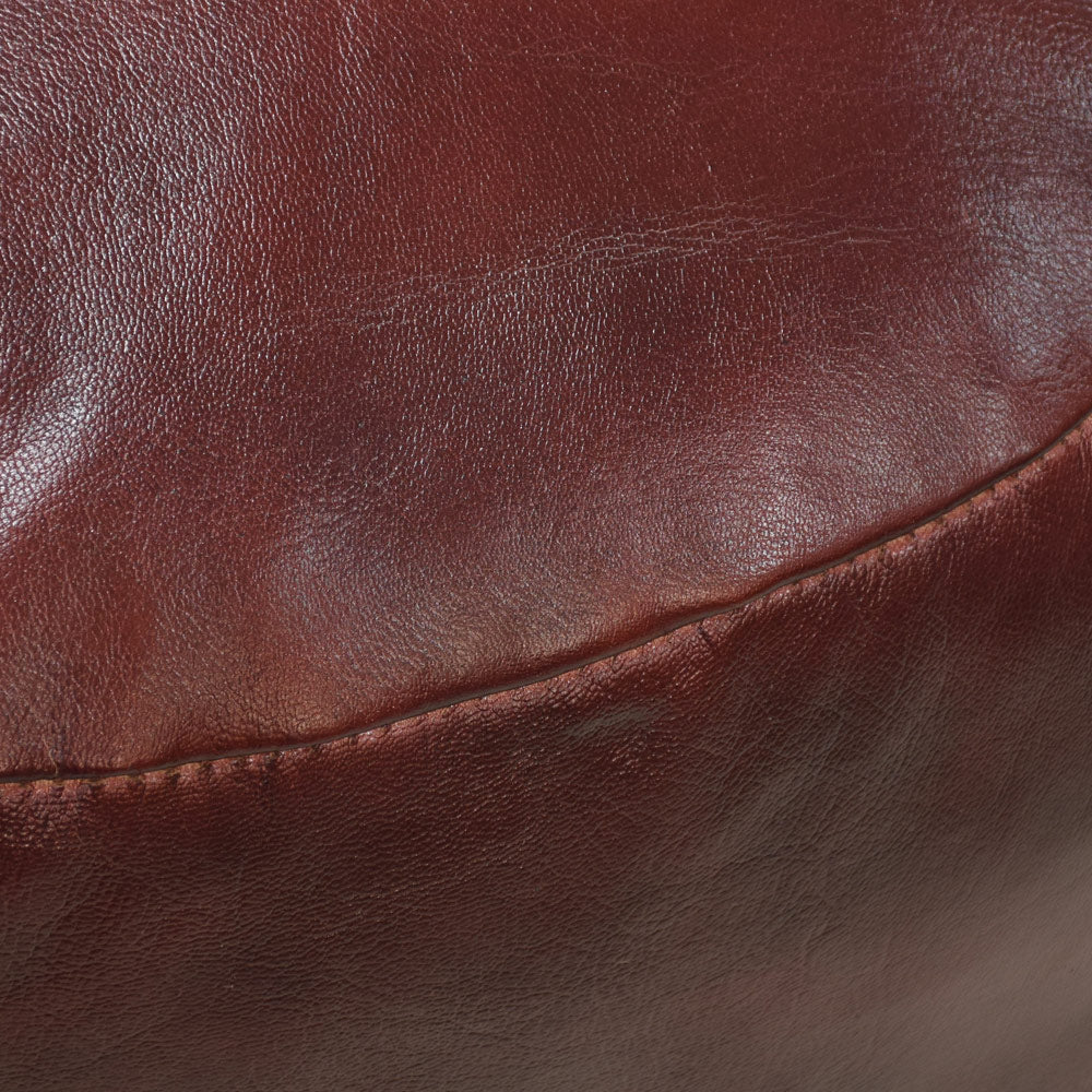Handmade Buffalo Leather Pouf – Multiple Sizes & Colors | Round or Square | Filled