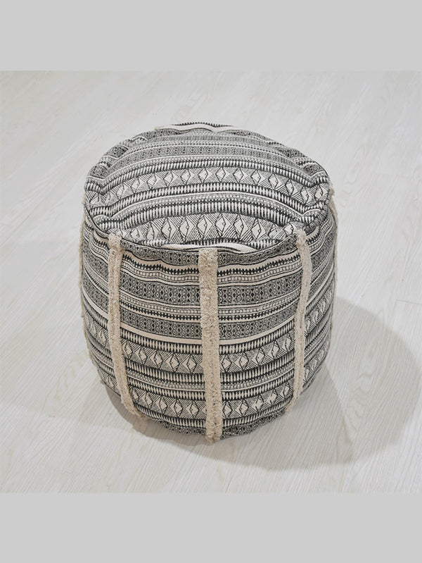 Boho Chic Jute Pouf
