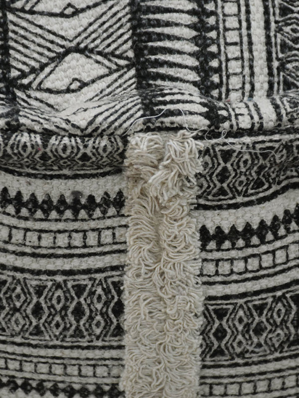 Boho Chic Jute Pouf