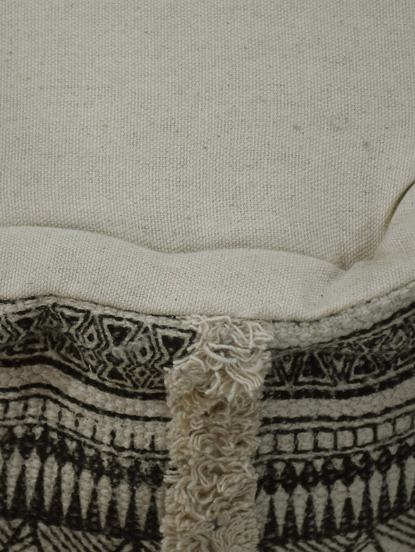 Boho Chic Jute Pouf