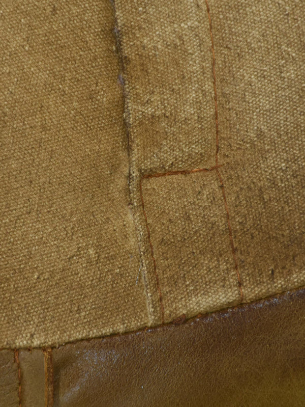 Desert Dune Leather Pouf