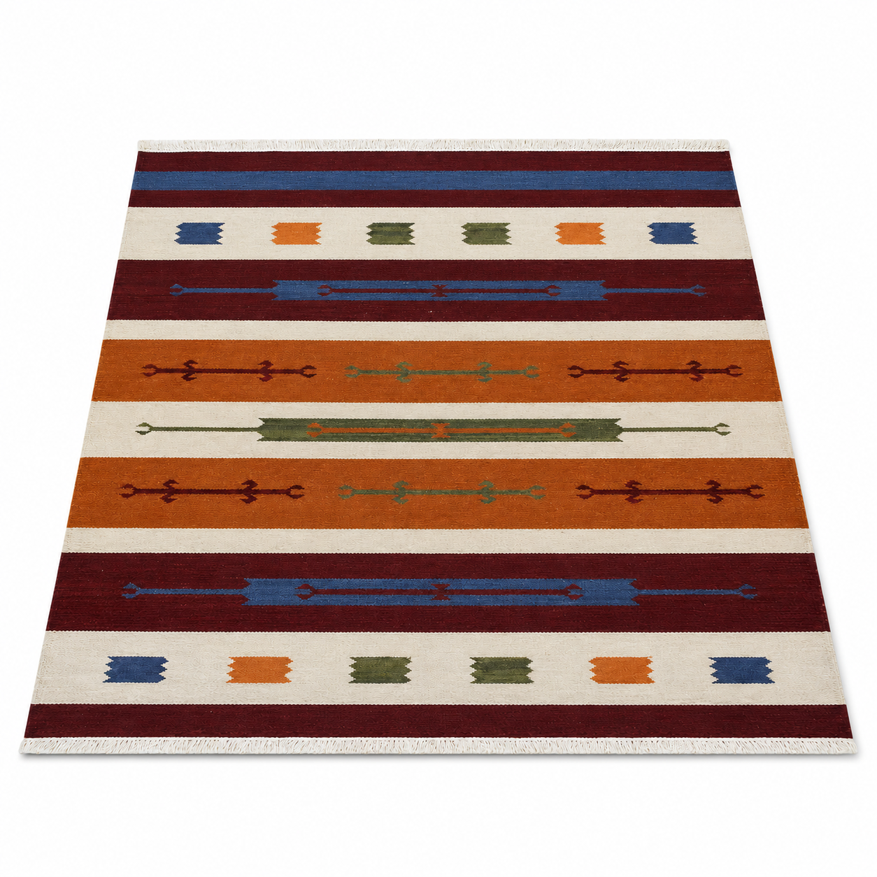 Aether Hand Woven Flat Weave Kilim Wool Area Rug