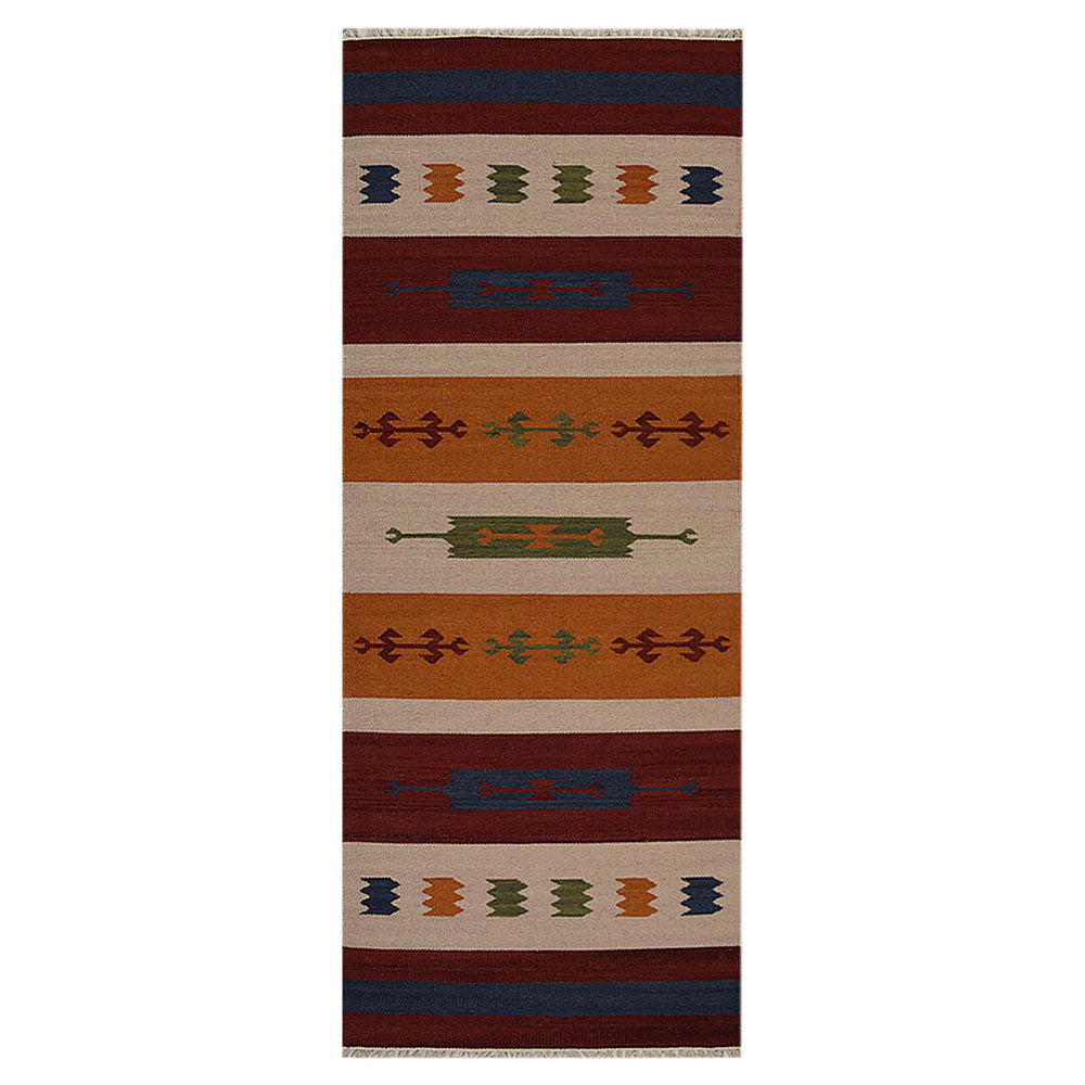Aether Hand Woven Flat Weave Kilim Wool Area Rug