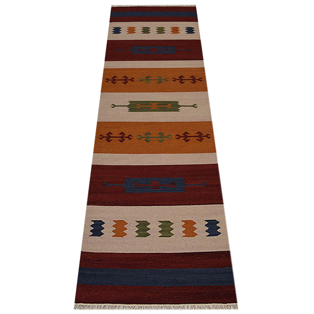 Aether Hand Woven Flat Weave Kilim Wool Area Rug