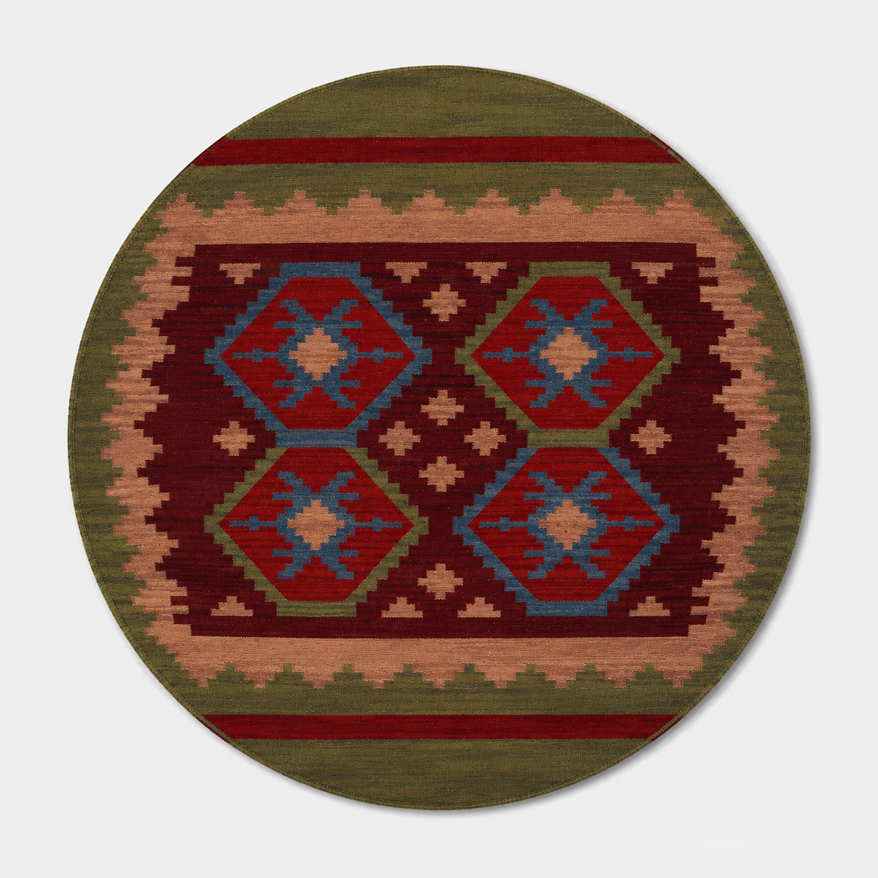 Viraasat Flat Weave Kilim Wool Rug