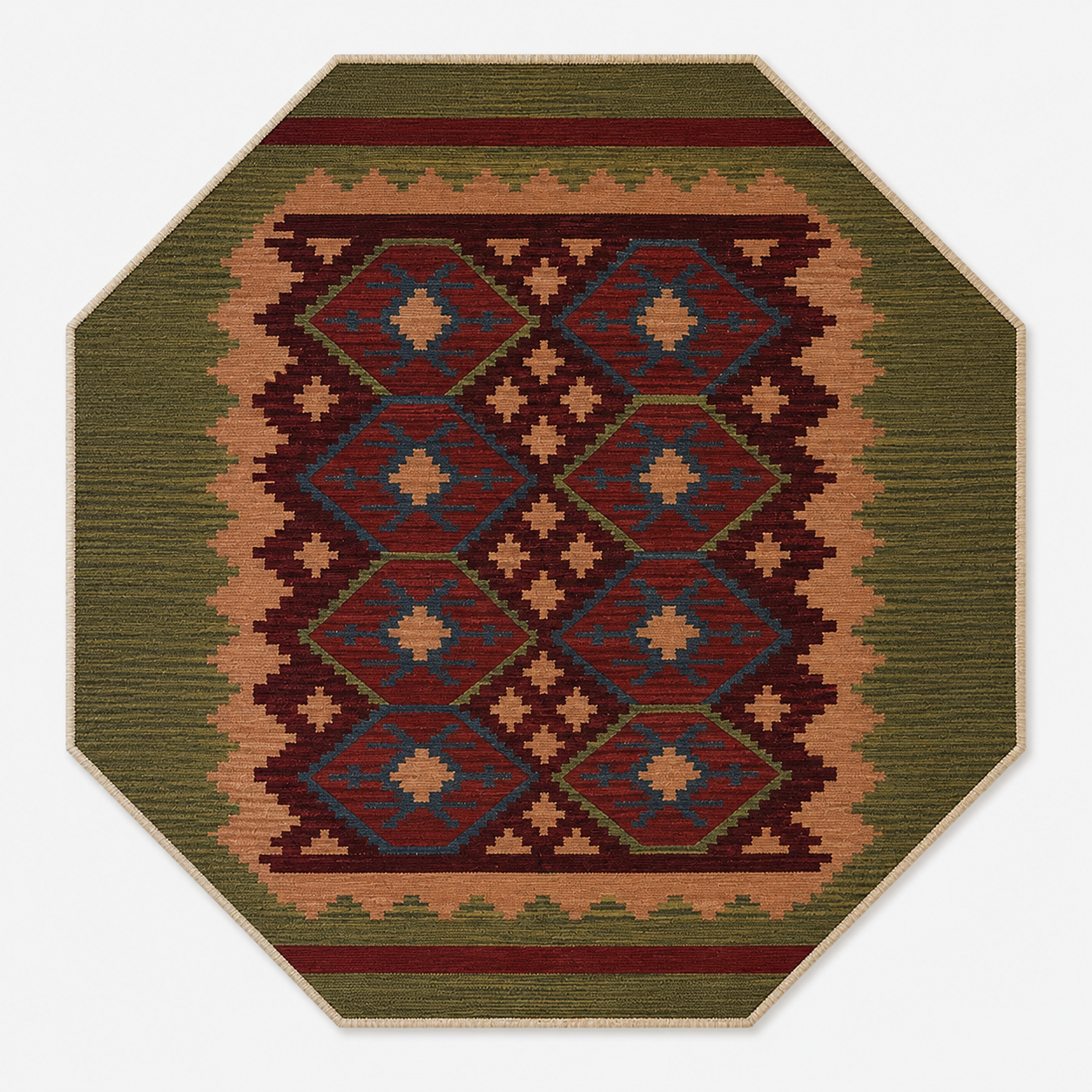 Viraasat Flat Weave Kilim Wool Rug