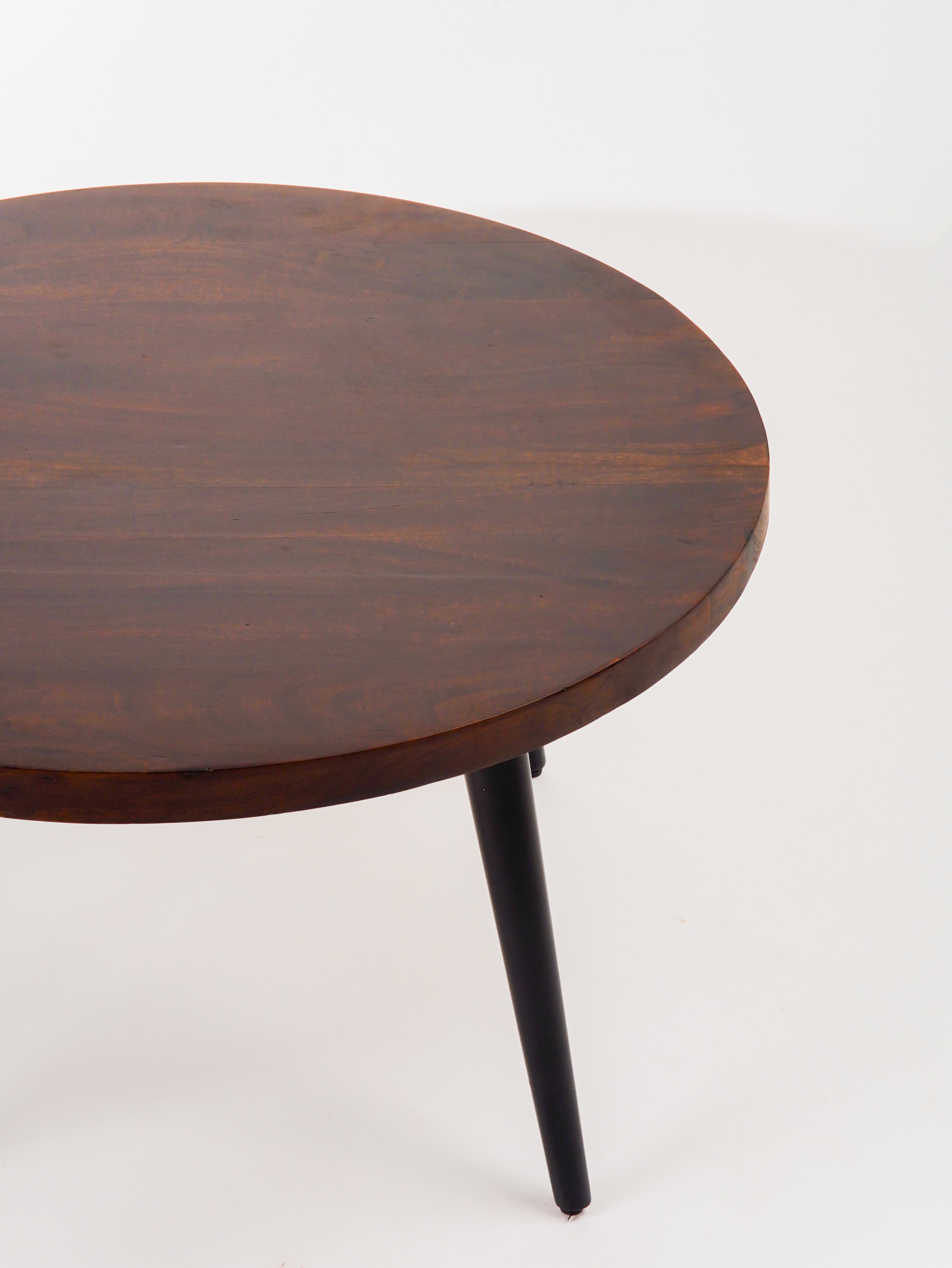 Magnolia Solid Wood Round Coffee Table (32") - Walnut