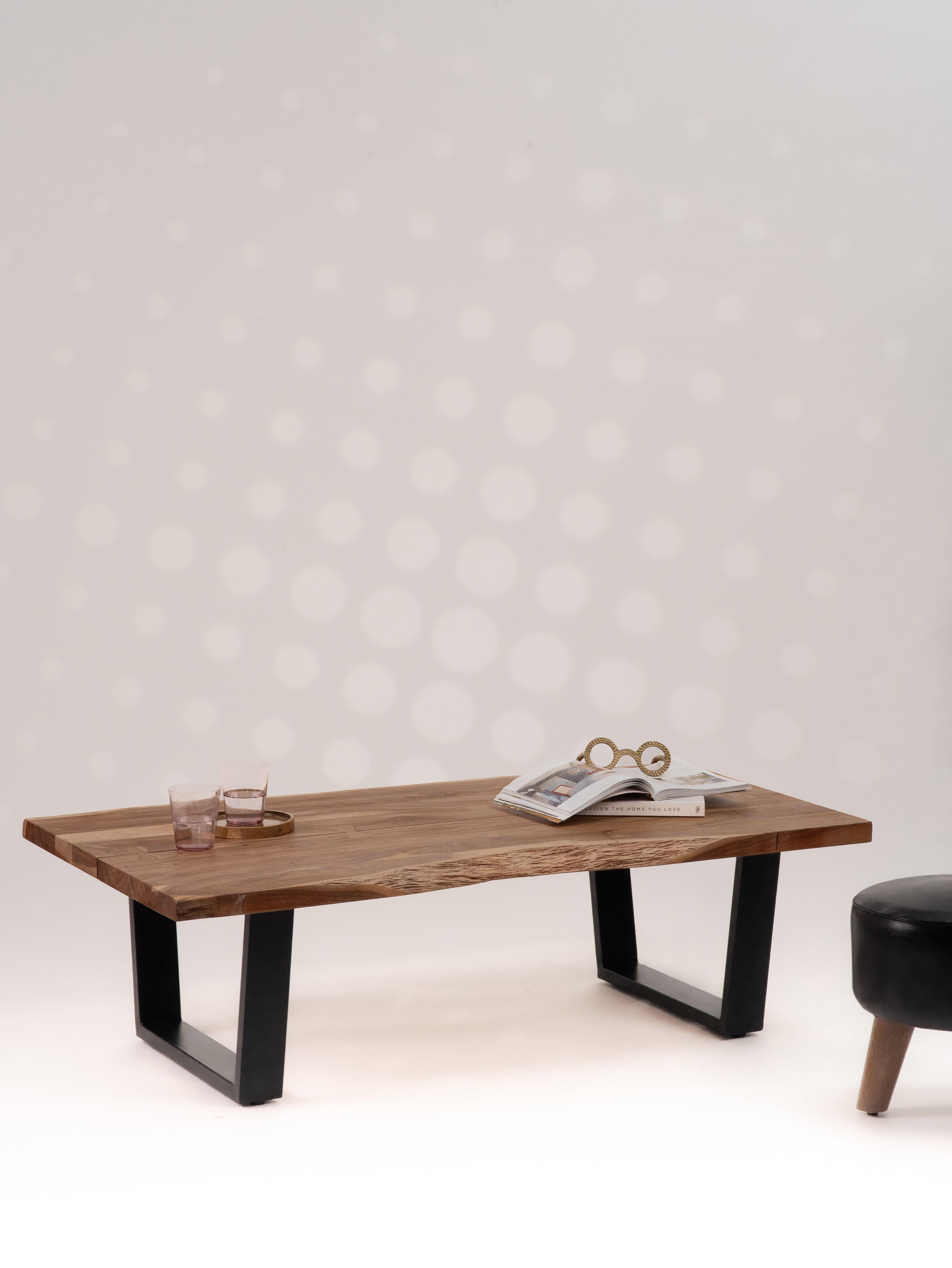 Elm Live Edged Coffee Table (50") - Natural