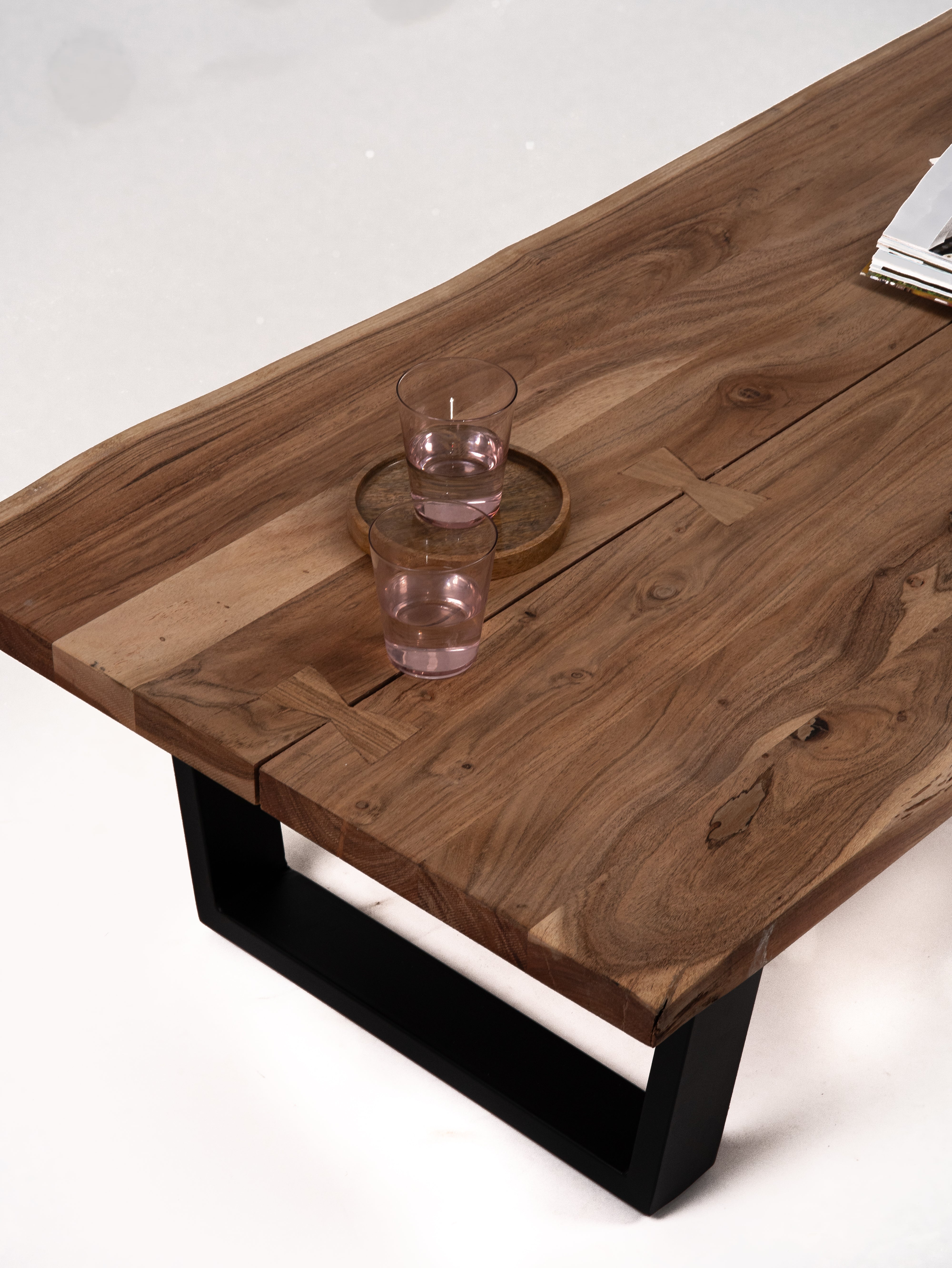 Elm Live Edged Coffee Table (50") - Natural