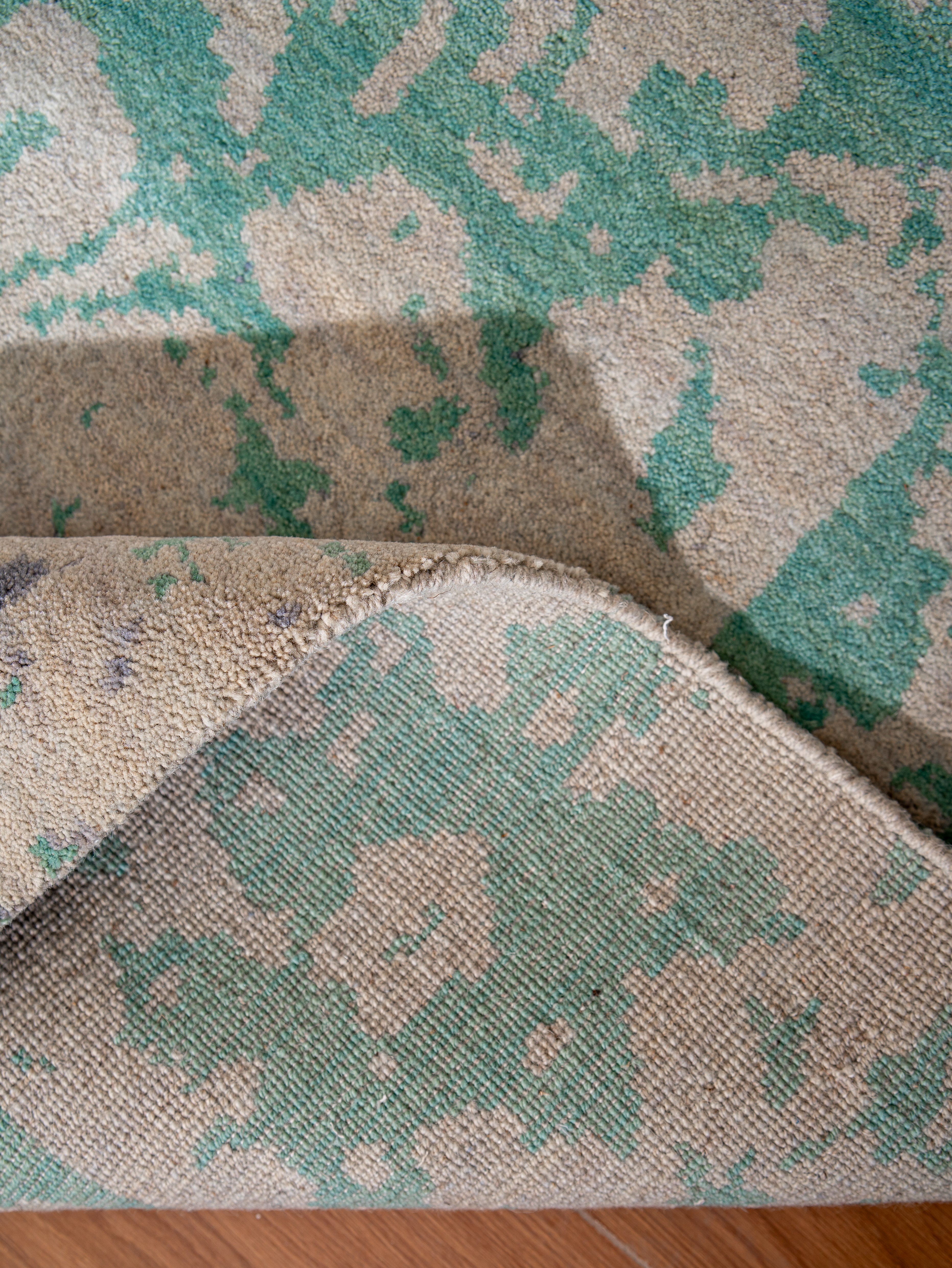 Jaipur Mint Hand Knotted Oriental Area Rug