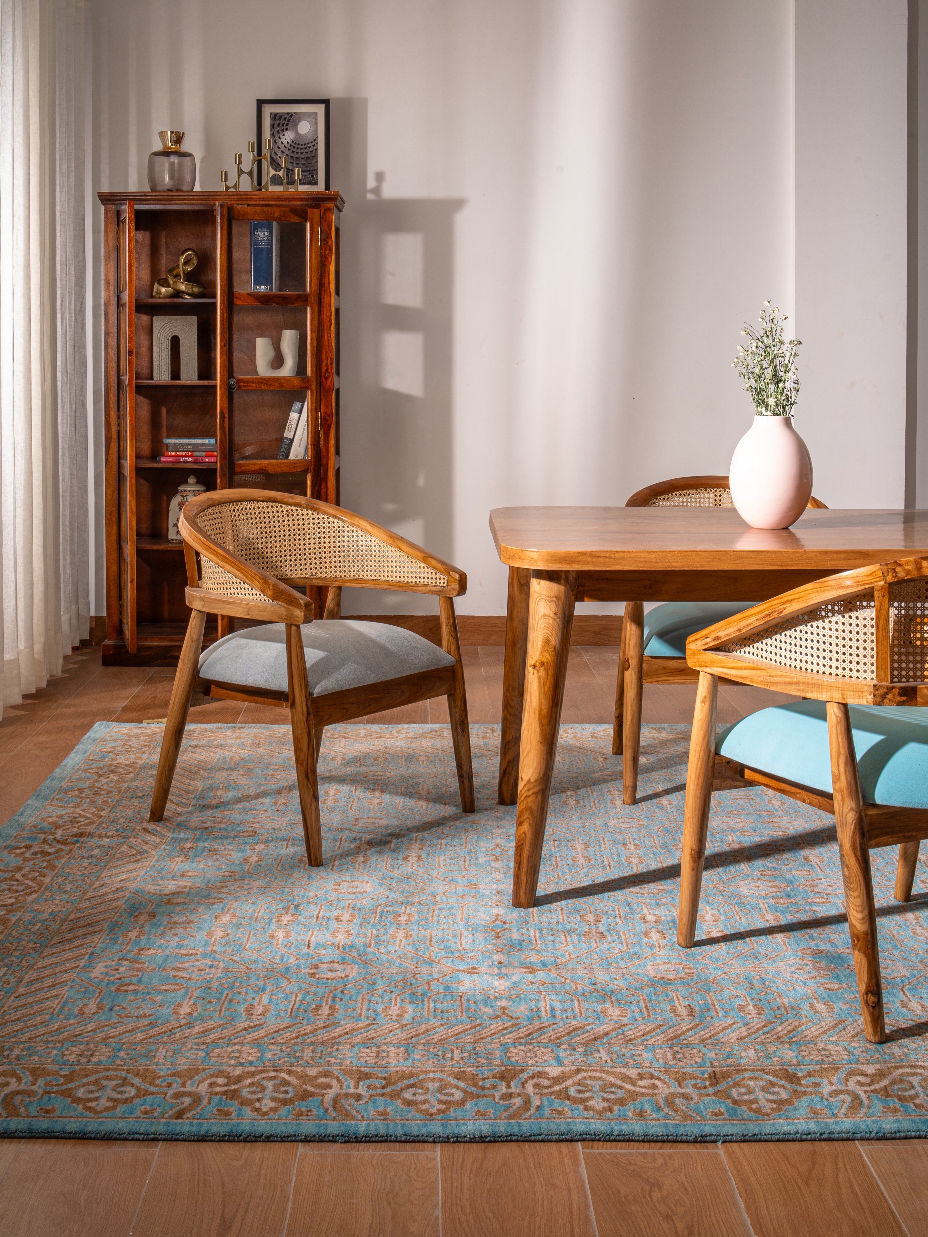 Blue Mirage Hand Knotted Oriental Wool Area Rug