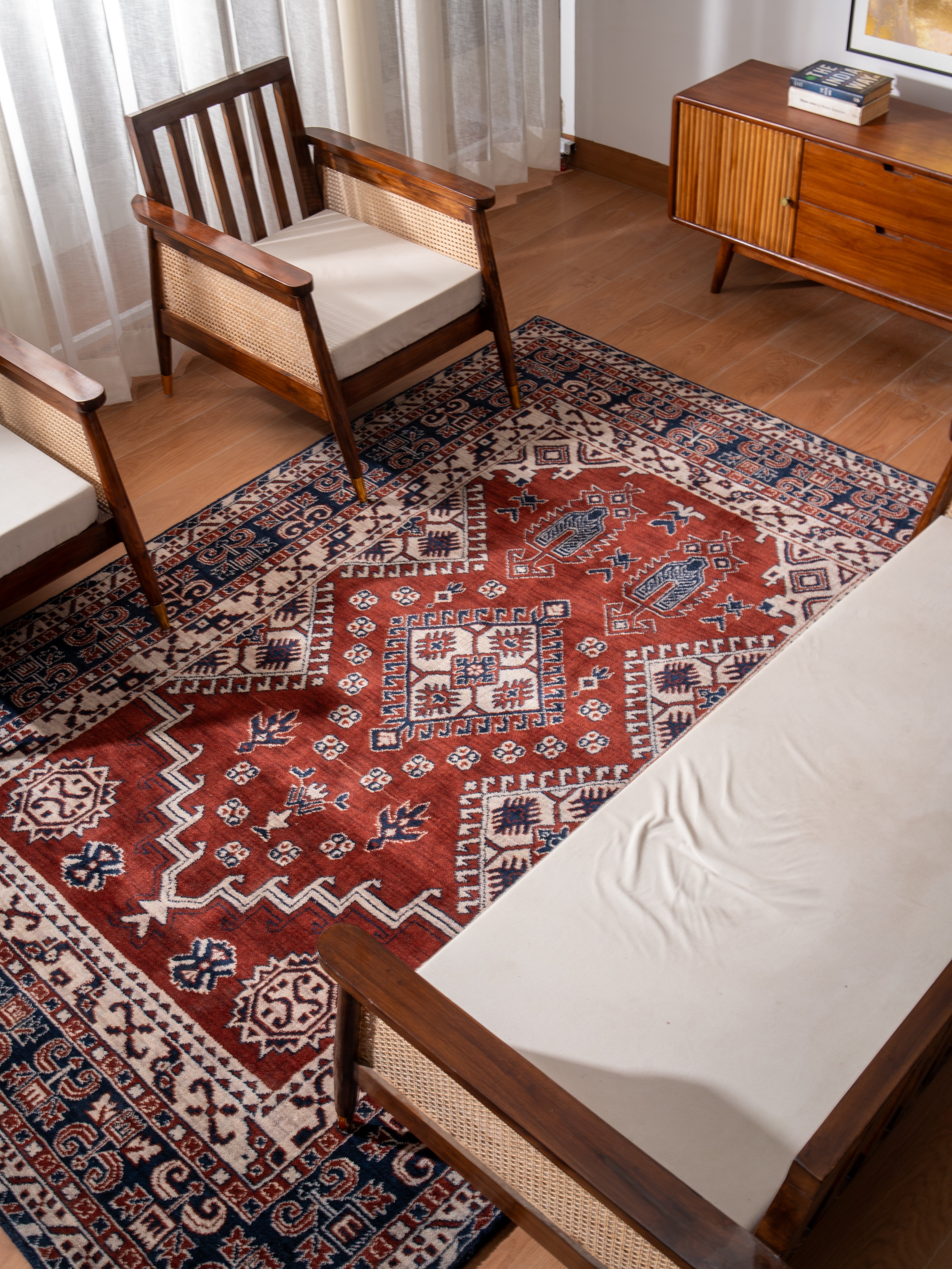 Kazak Ember Hand Knotted Wool Area Rug