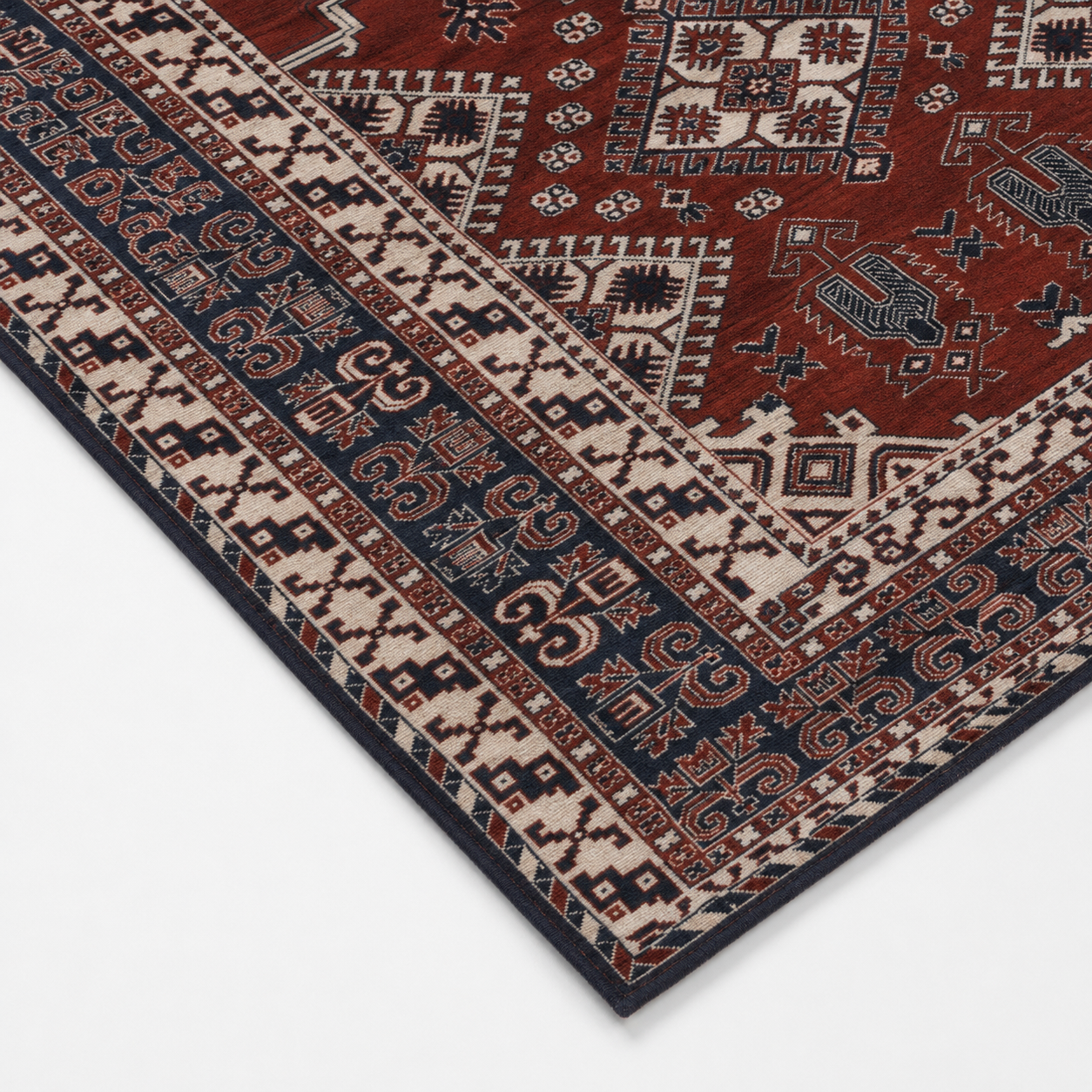 Kazak Ember Hand Knotted Wool Area Rug