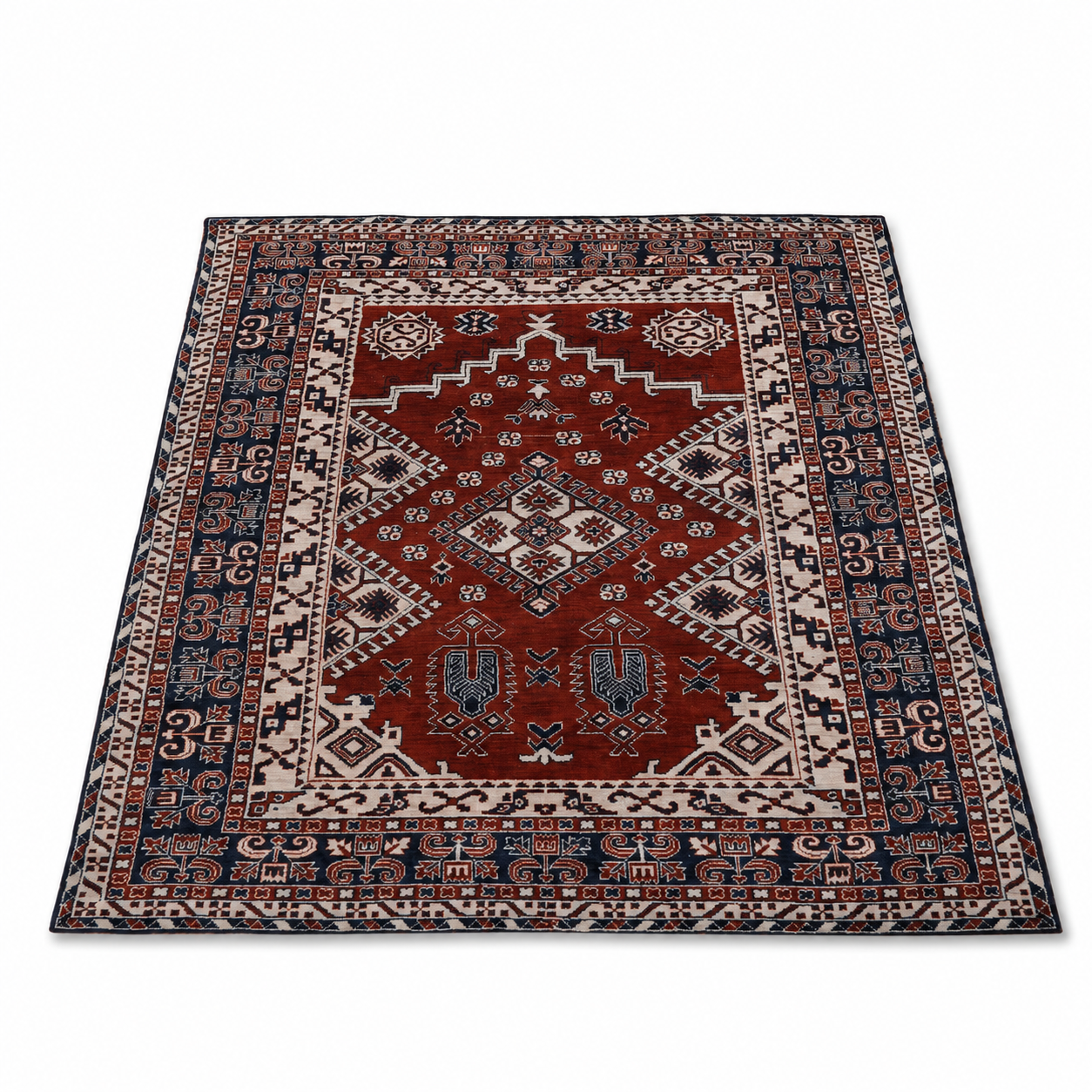 Kazak Ember Hand Knotted Wool Area Rug