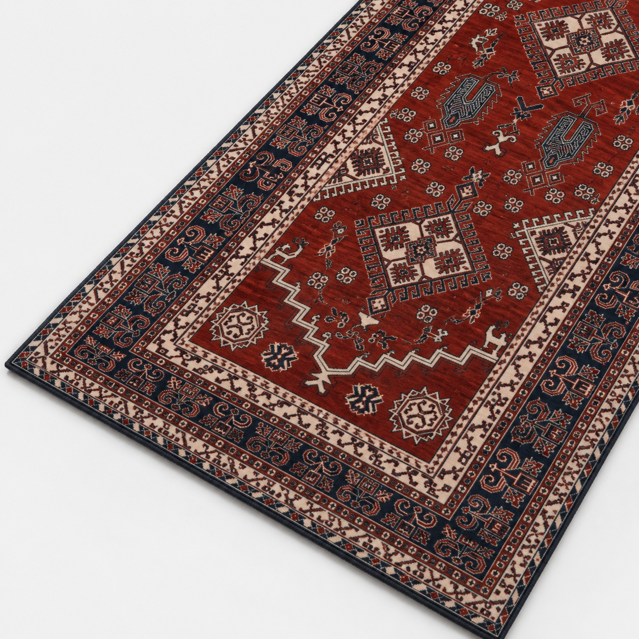 Kazak Ember Hand Knotted Wool Area Rug