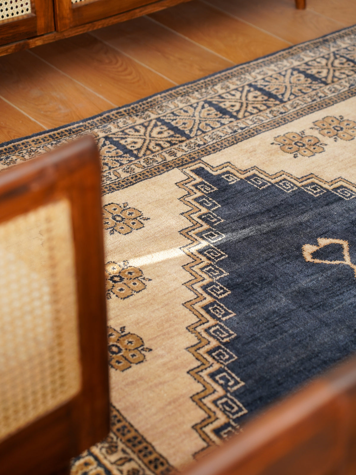Indigo Wayfarer Hand Knotted Wool Area Rug