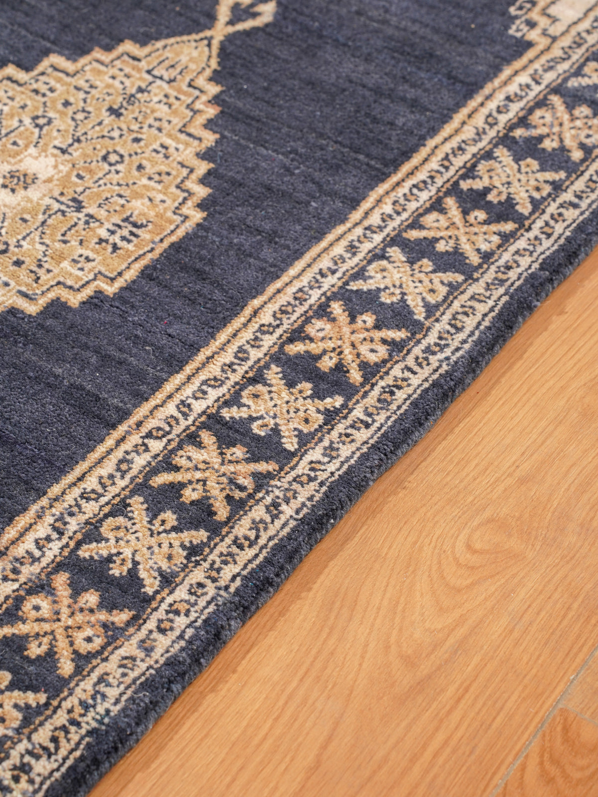Indigo Wayfarer Hand Knotted Wool Area Rug