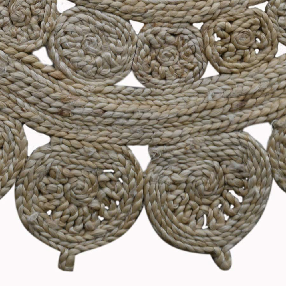 Bamboo Bloom Hand Woven Jute Rug