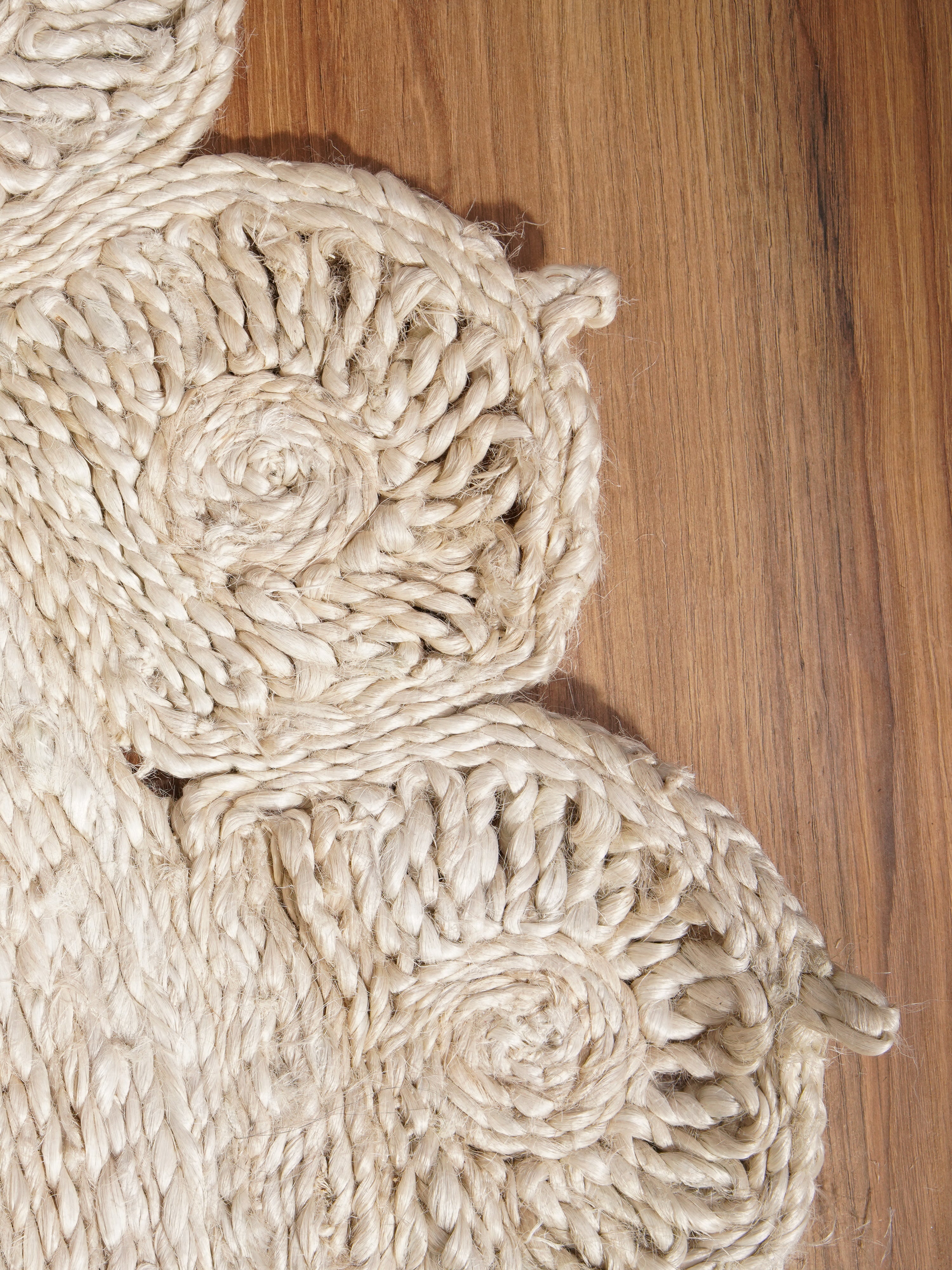 Bamboo Bloom Hand Woven Jute Rug