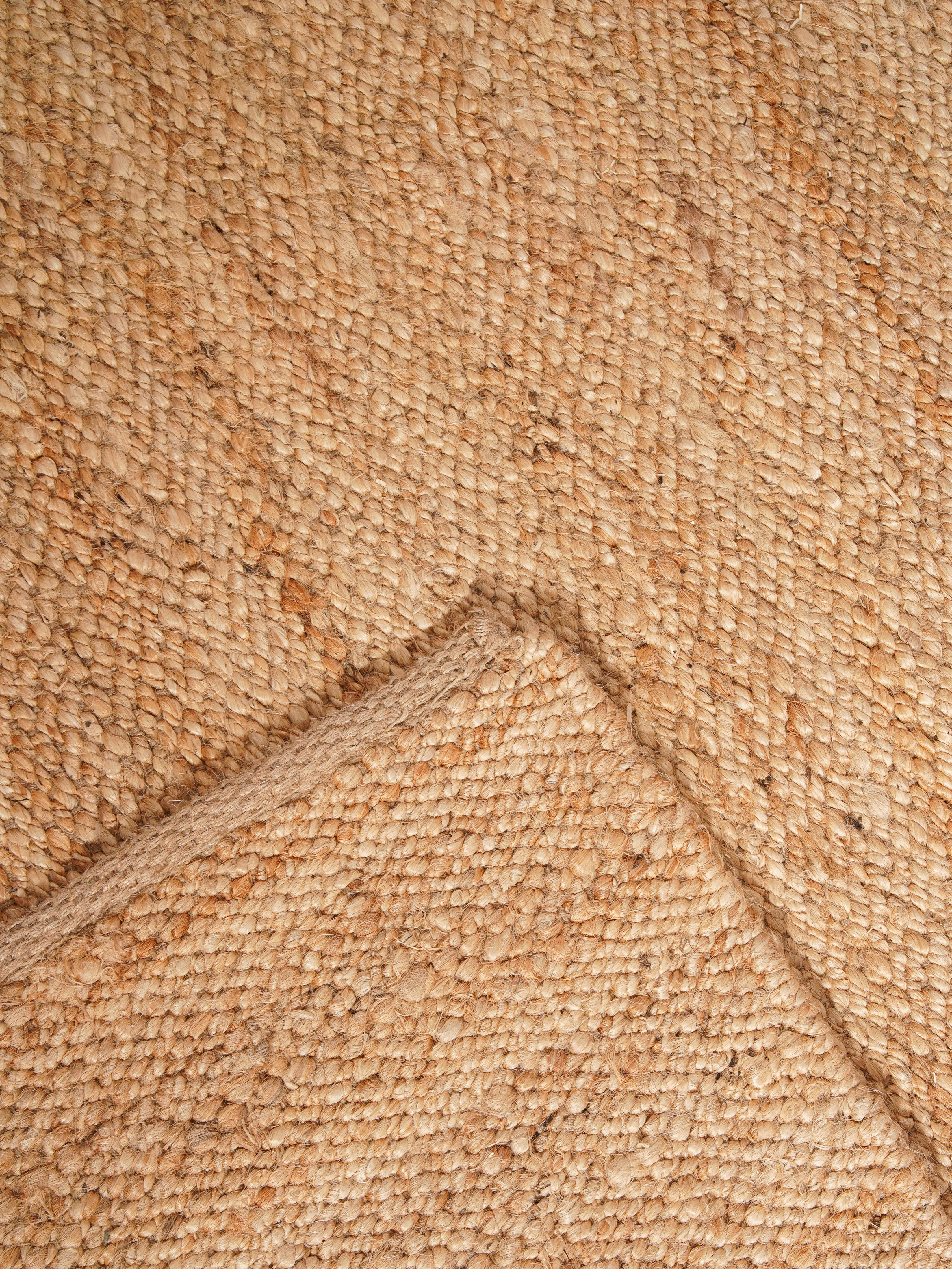 Light Brown Handwoven Jute Rug – Natural Flatweave Area Rug