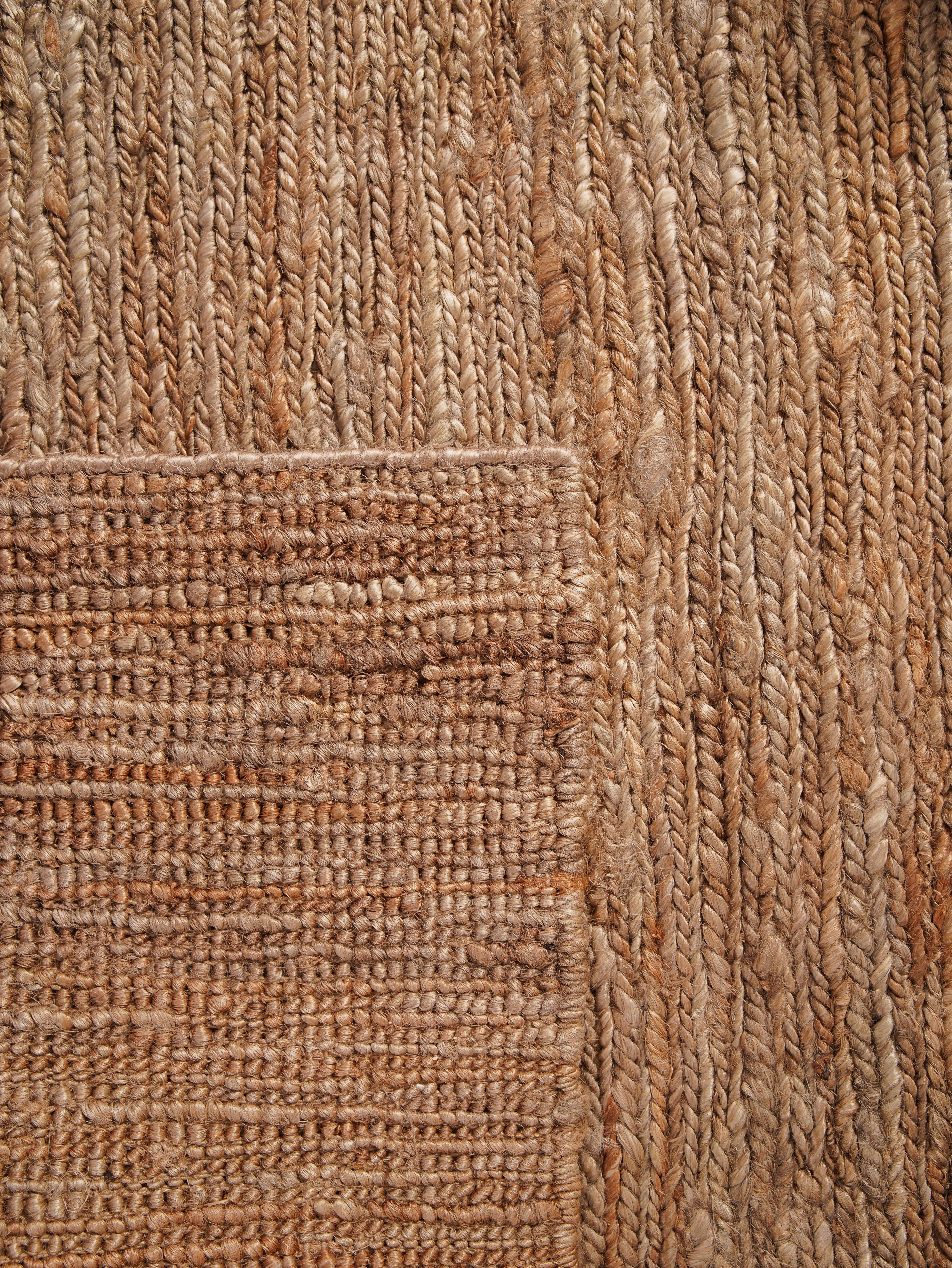 Light Brown Hand Knotted Sumak Jute Rug