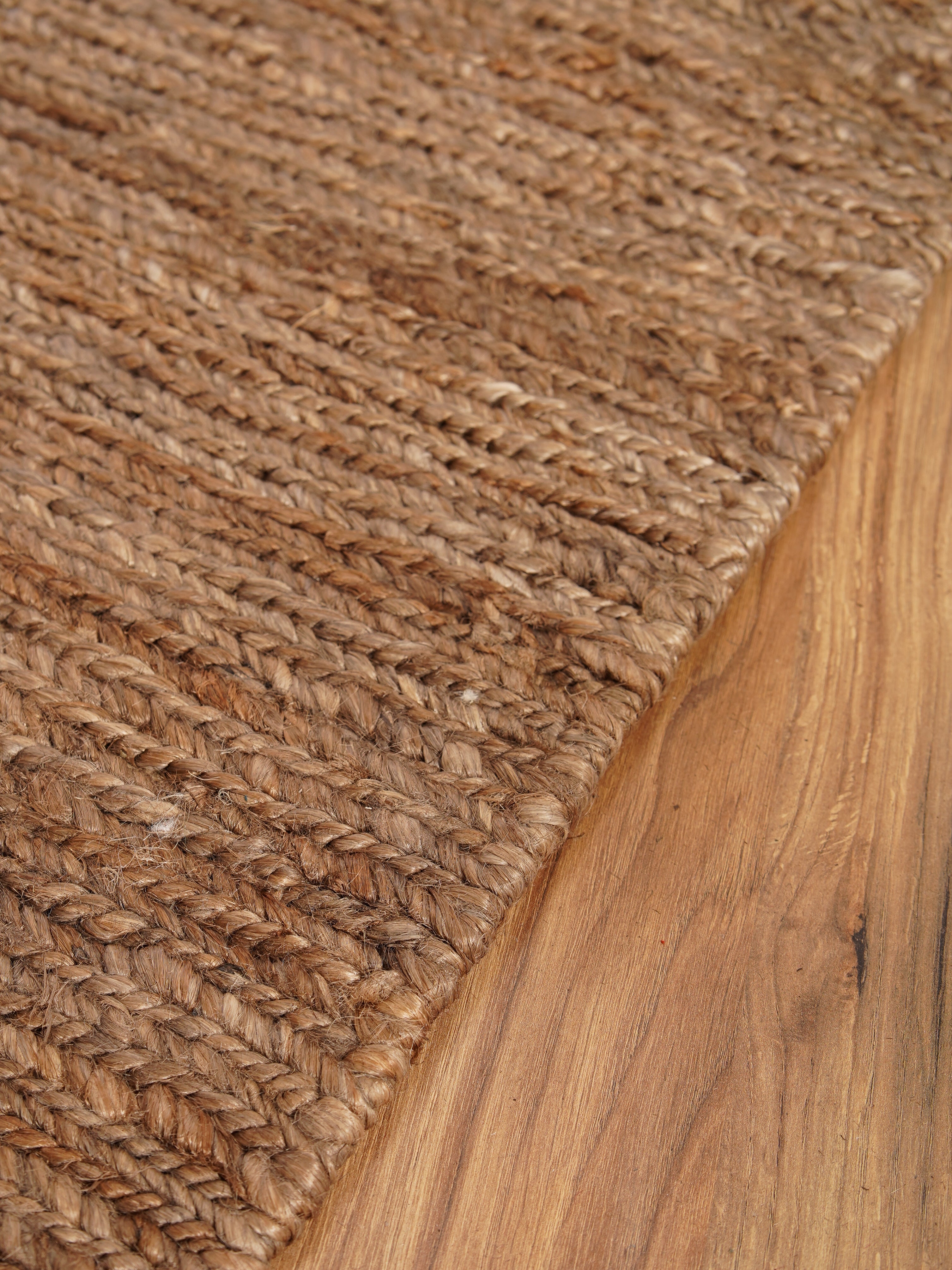 Light Brown Hand Knotted Sumak Jute Rug
